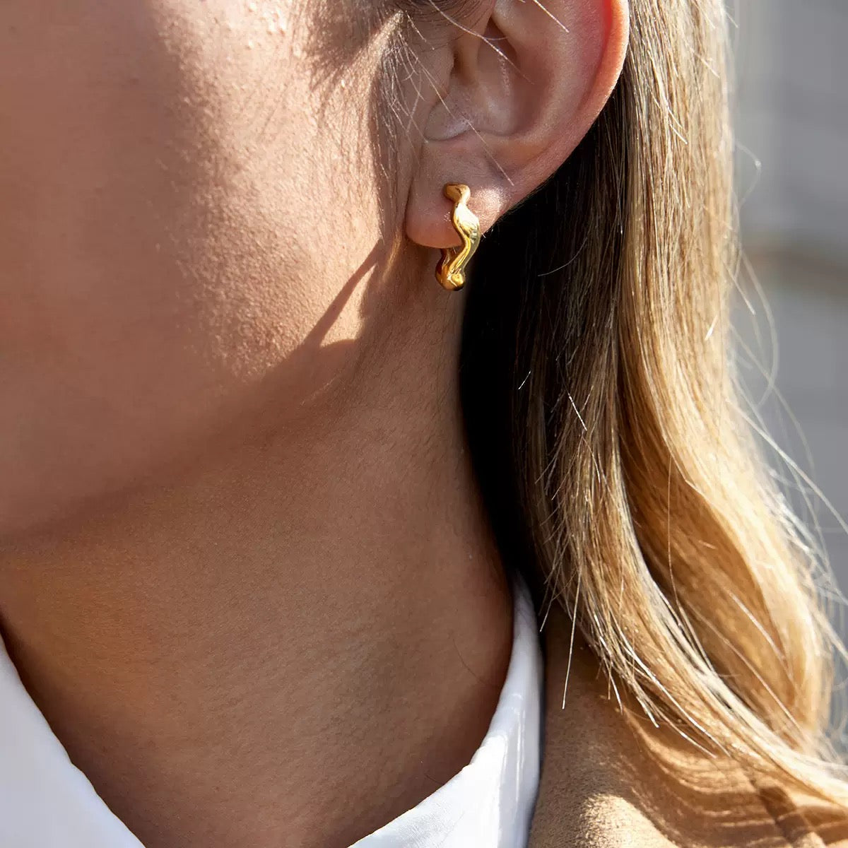 Boucles d'Oreilles de luxe plaqué or OGN107