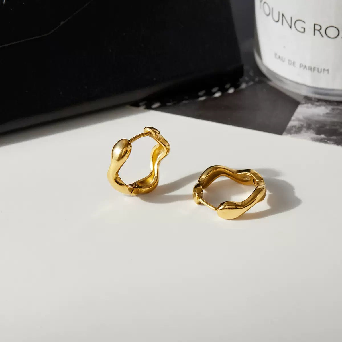 Boucles d'Oreilles de luxe plaqué or OGN107