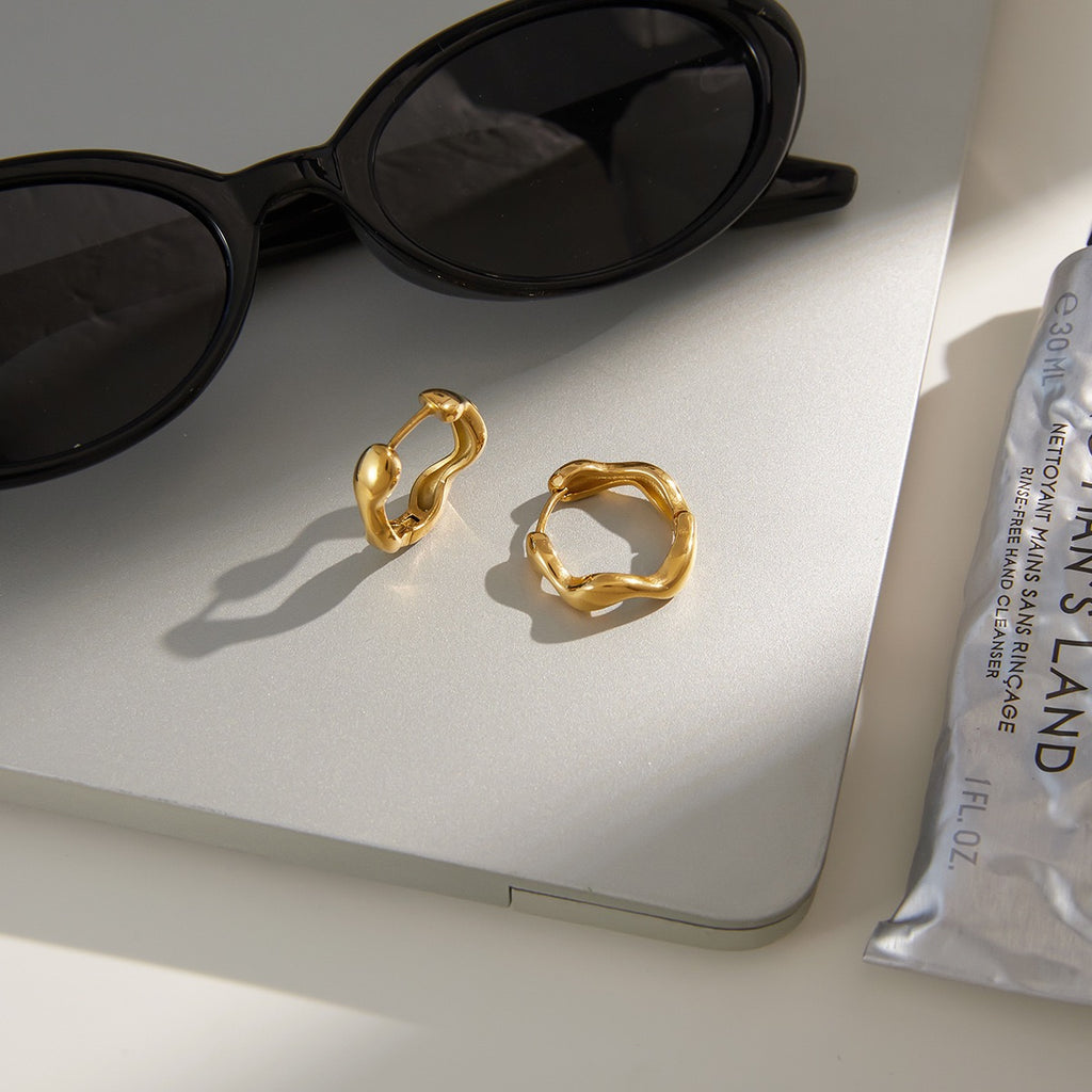 Boucles d'Oreilles de luxe plaqué or OGN107