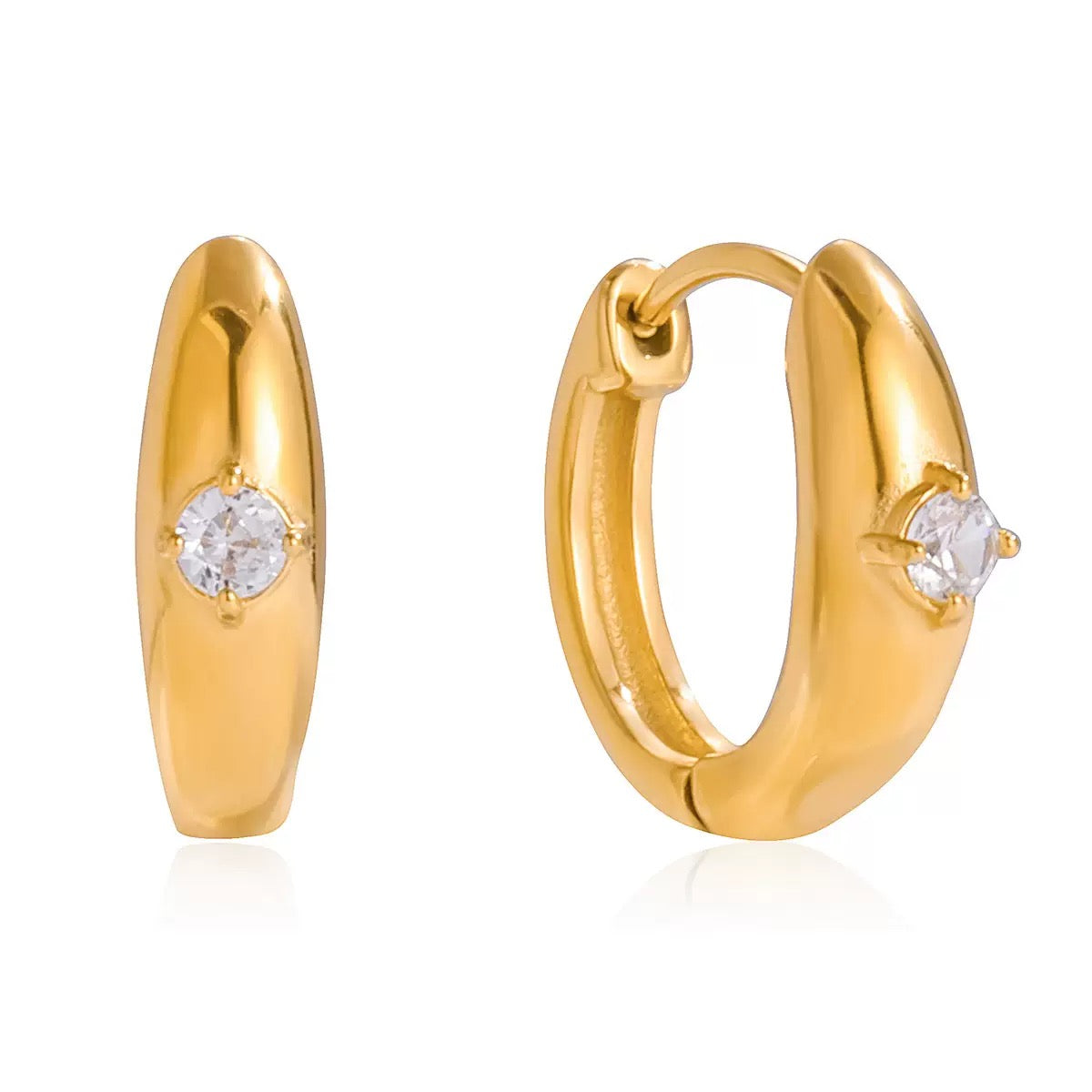 Boucles d'Oreilles de luxe plaqué or OGN108