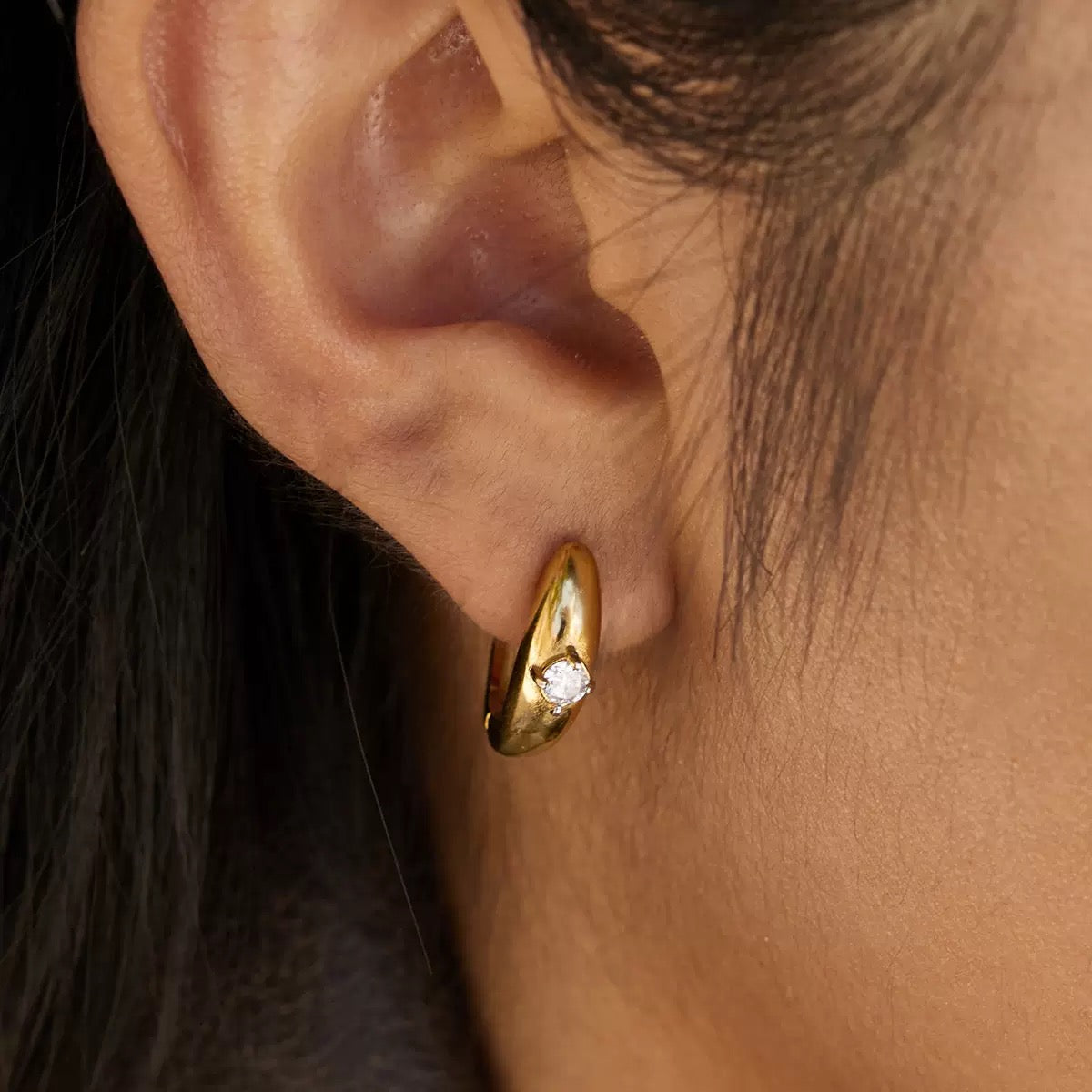 Boucles d'Oreilles de luxe plaqué or OGN108