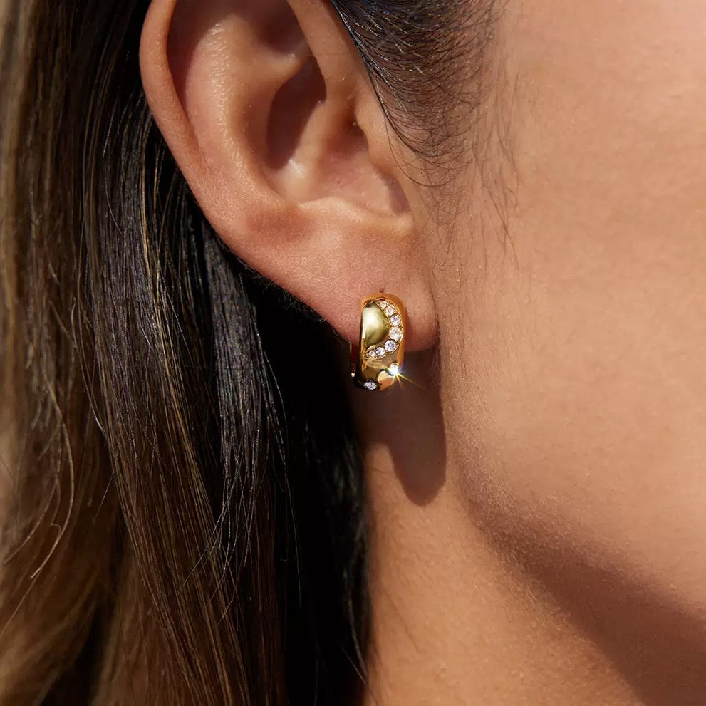 Boucles d'Oreilles de luxe plaqué or OGN109
