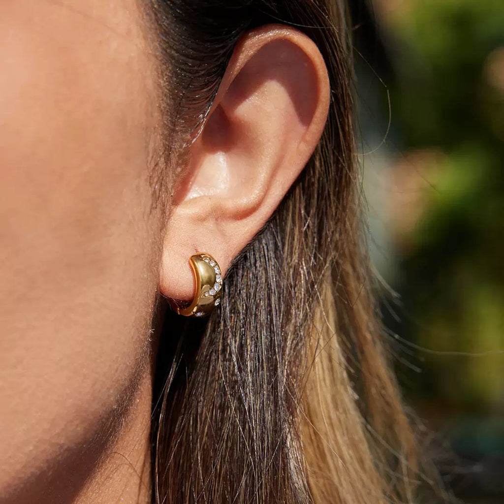 Boucles d'Oreilles de luxe plaqué or OGN109