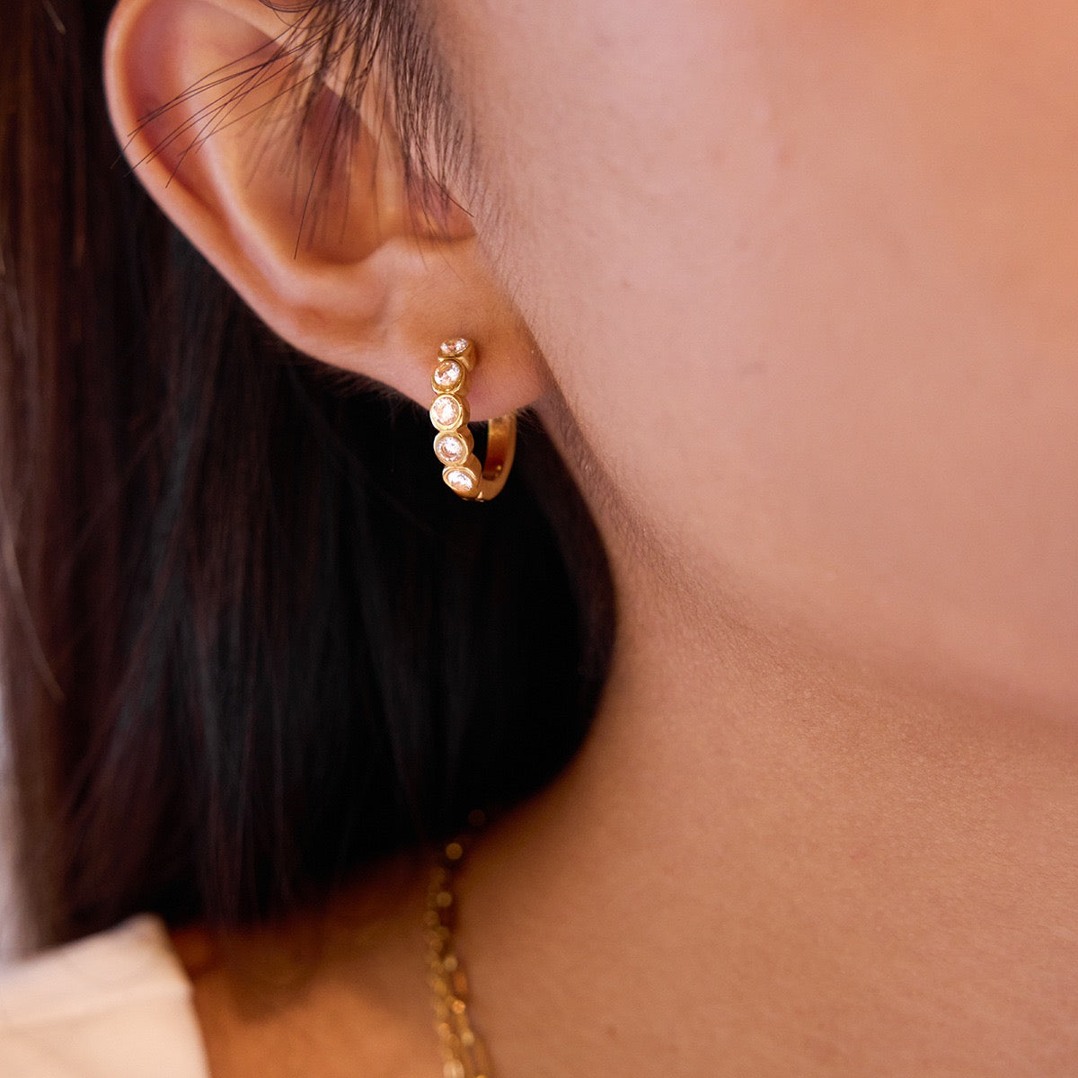 Boucles d'Oreilles de luxe plaqué or OGN110