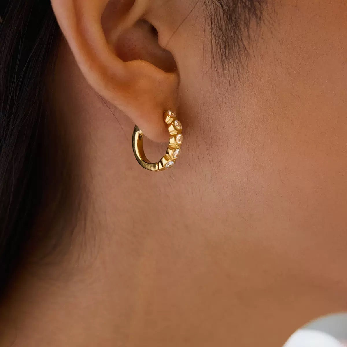 Boucles d'Oreilles de luxe plaqué or OGN110