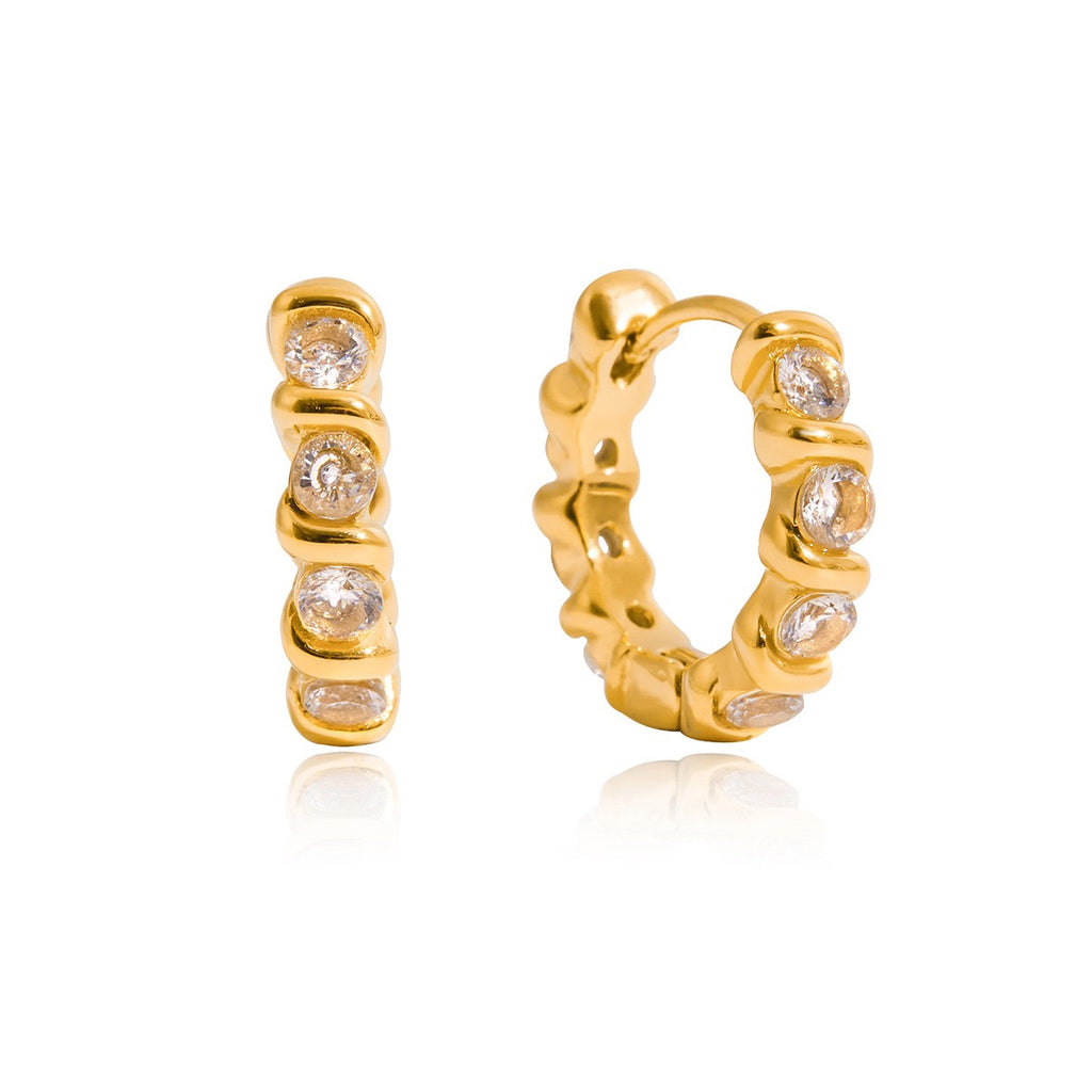 Boucles d'Oreilles de luxe plaqué or OGN111