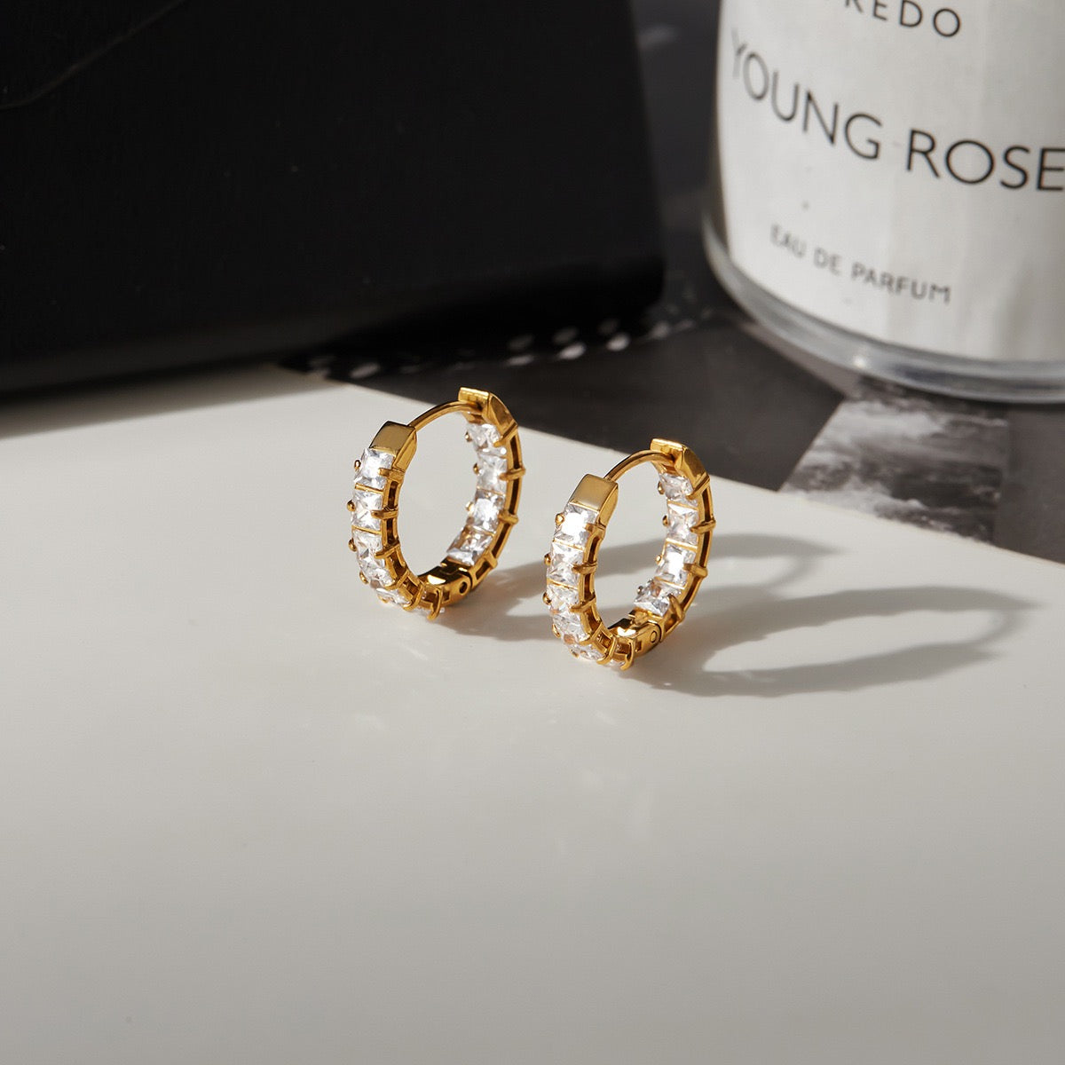 Boucles d'Oreilles de luxe plaqué or OGN112