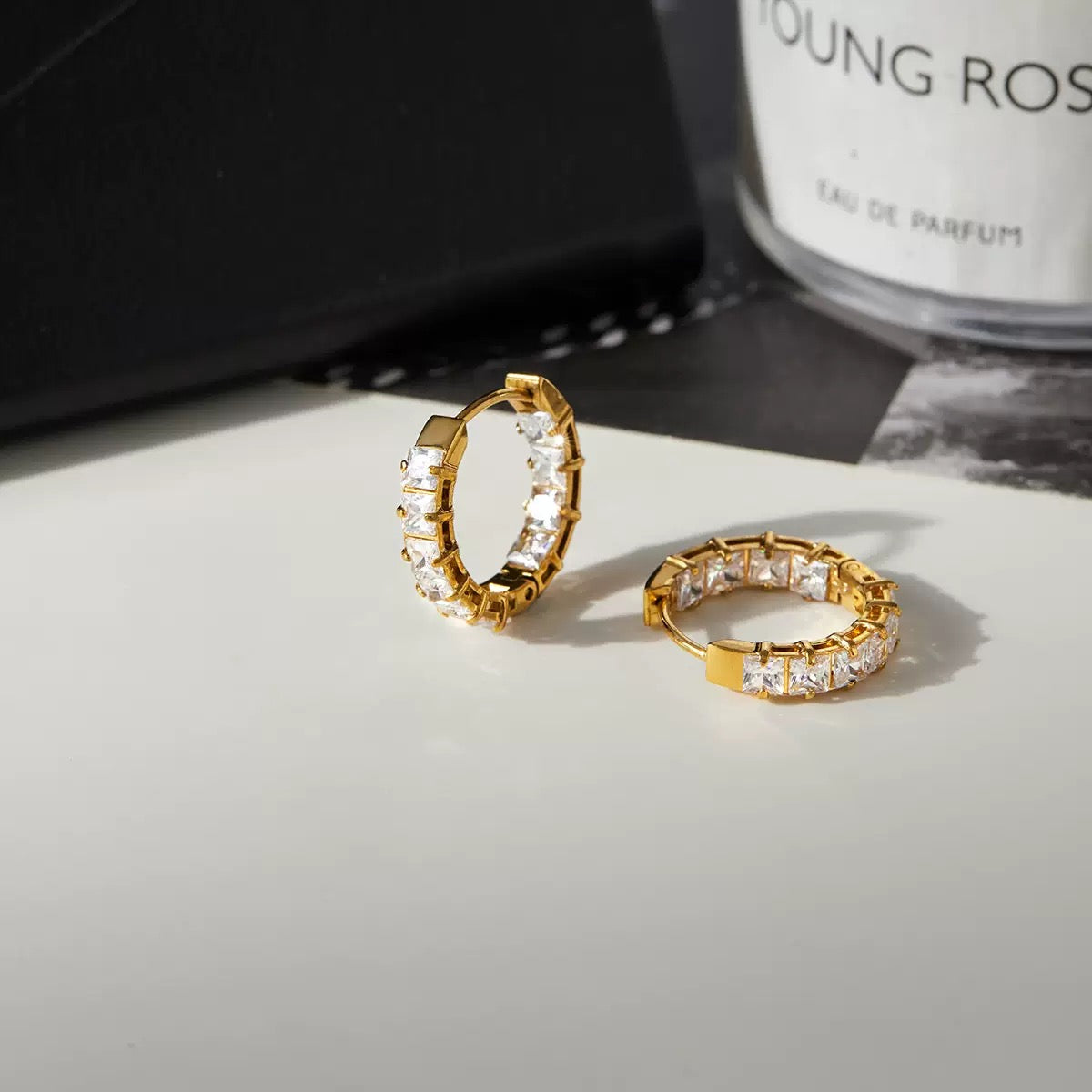 Boucles d'Oreilles de luxe plaqué or OGN112