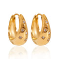 Boucles d'Oreilles de luxe plaqué or OGN113