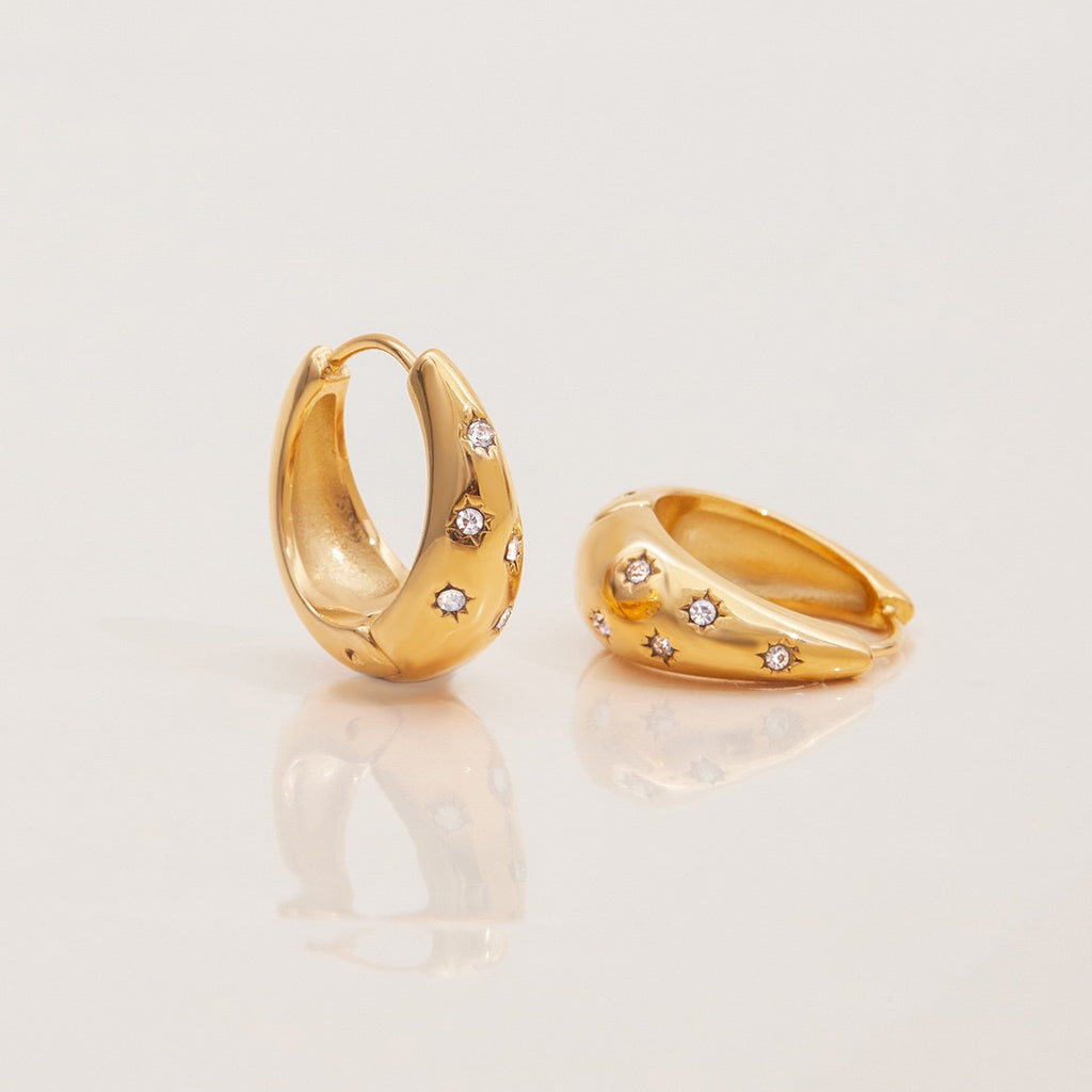 Boucles d'Oreilles de luxe plaqué or OGN113