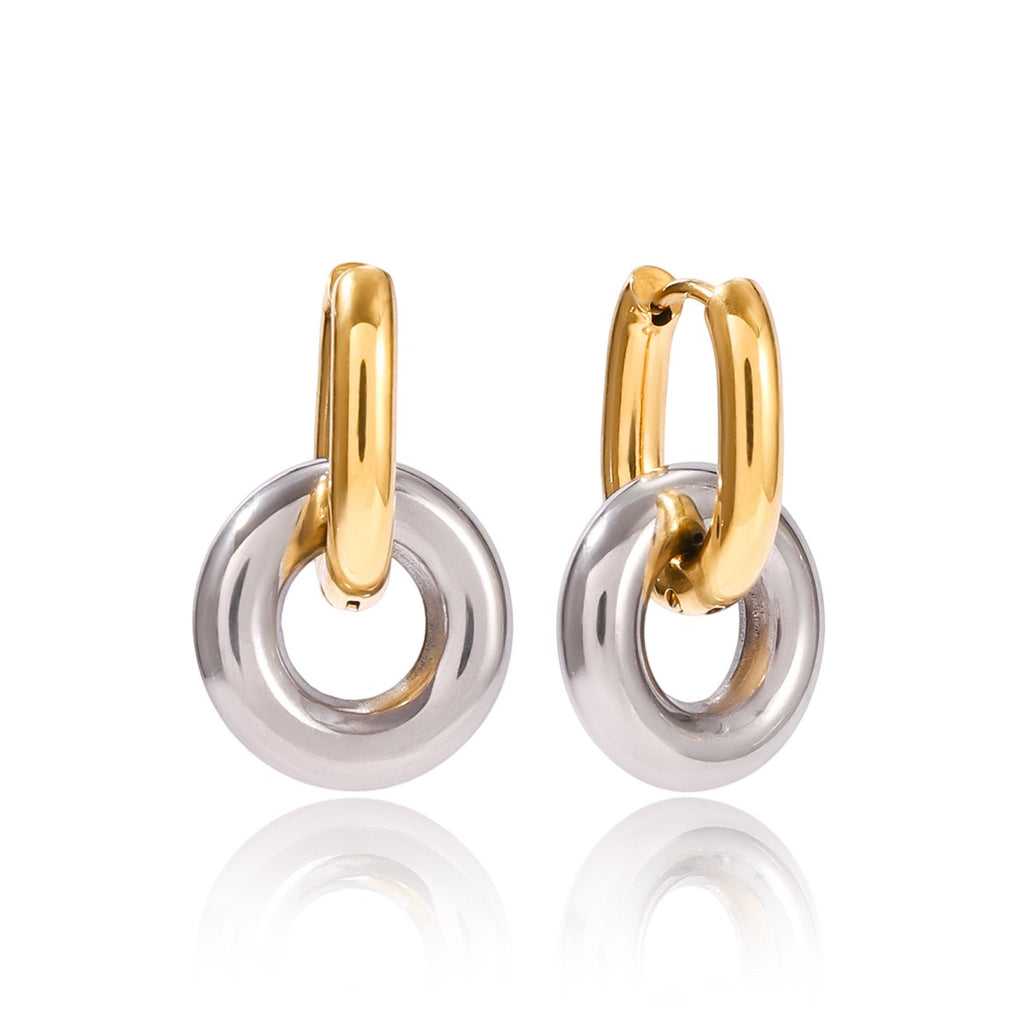 Boucles d'Oreilles de luxe plaqué or OGN114-2