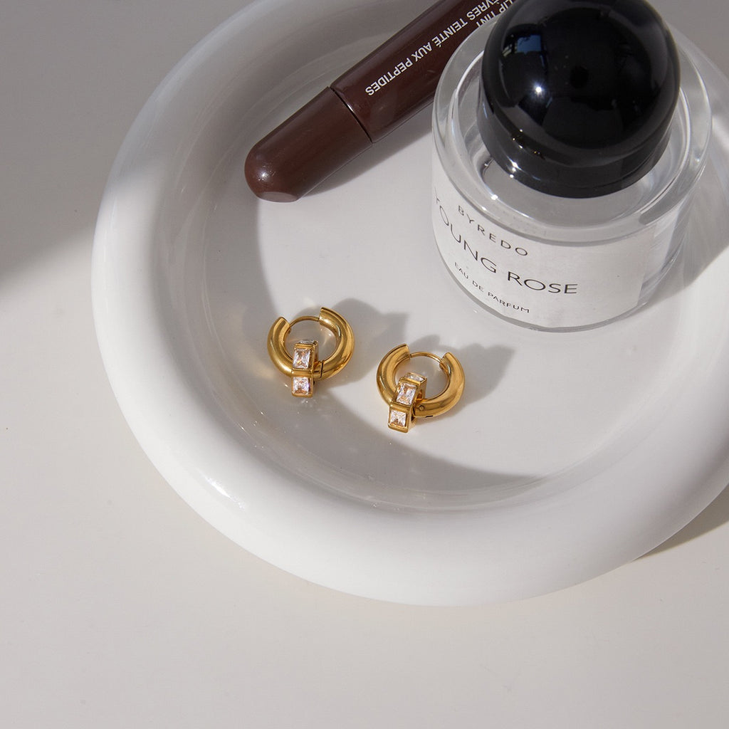 Boucles d'Oreilles de luxe plaqué or OGN115