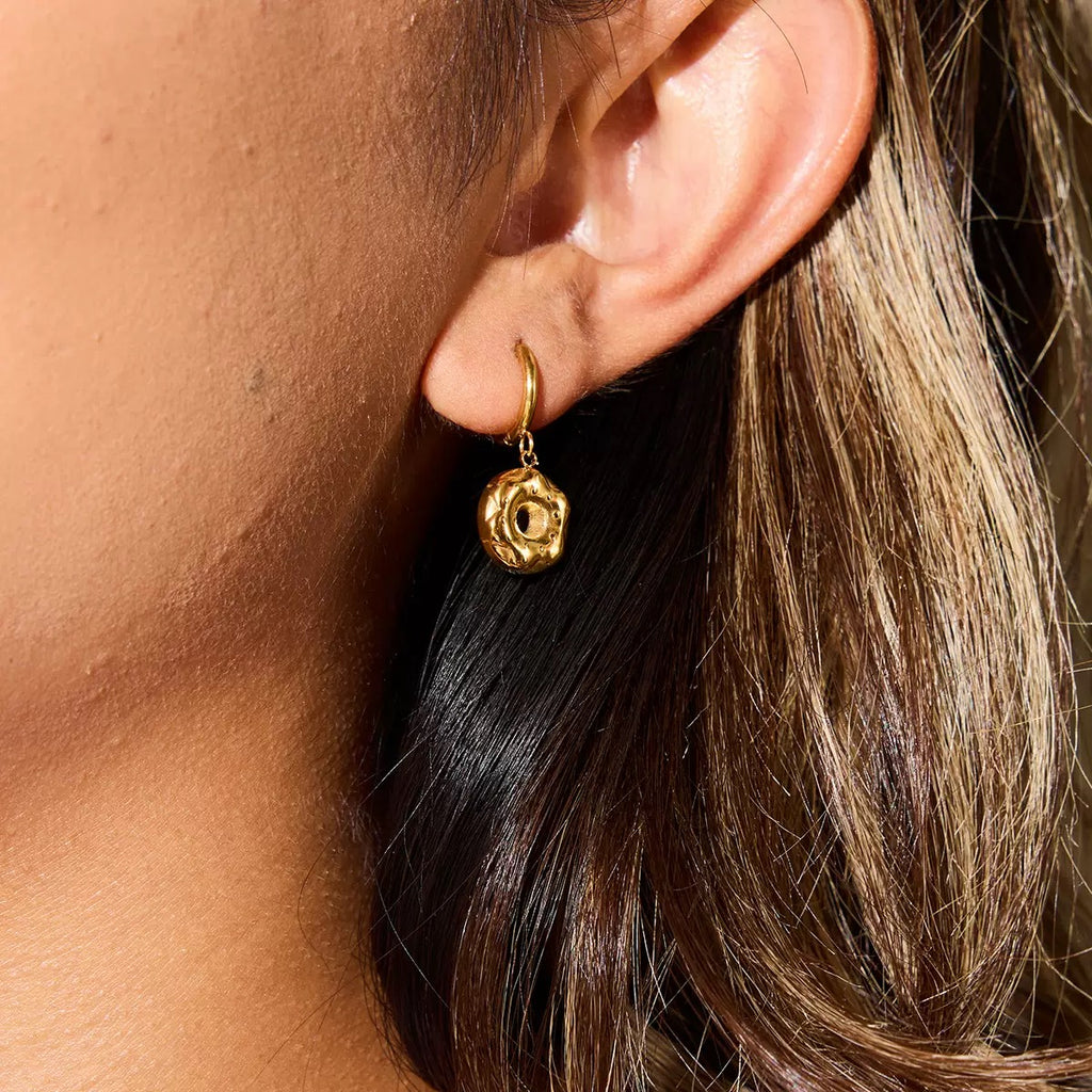 Boucles d'Oreilles de luxe plaqué or OGN116-1