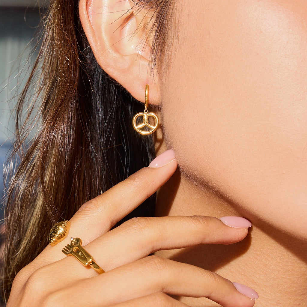 Boucles d'Oreilles de luxe plaqué or OGN116-2