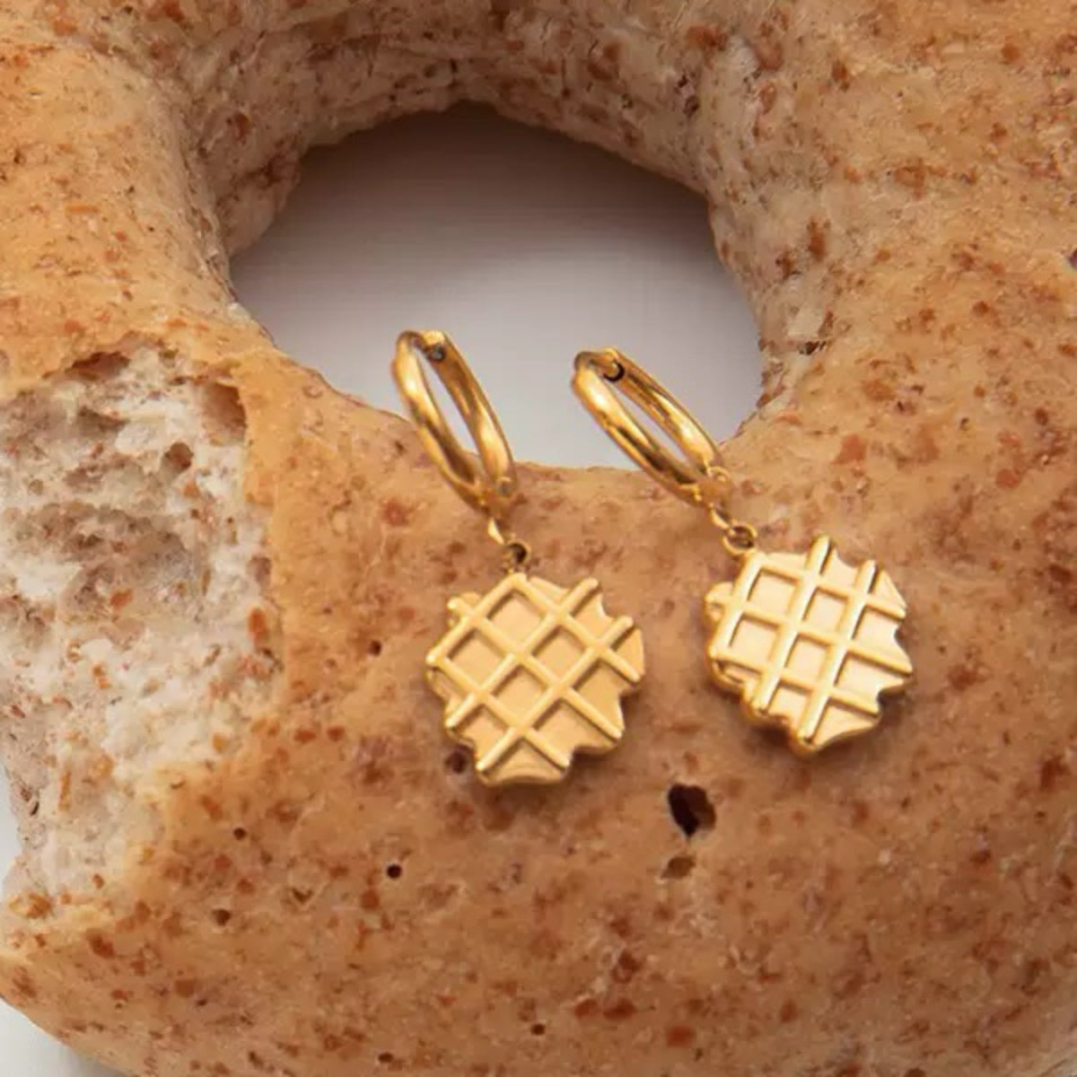 Boucles d'Oreilles de luxe plaqué or OGN116-3