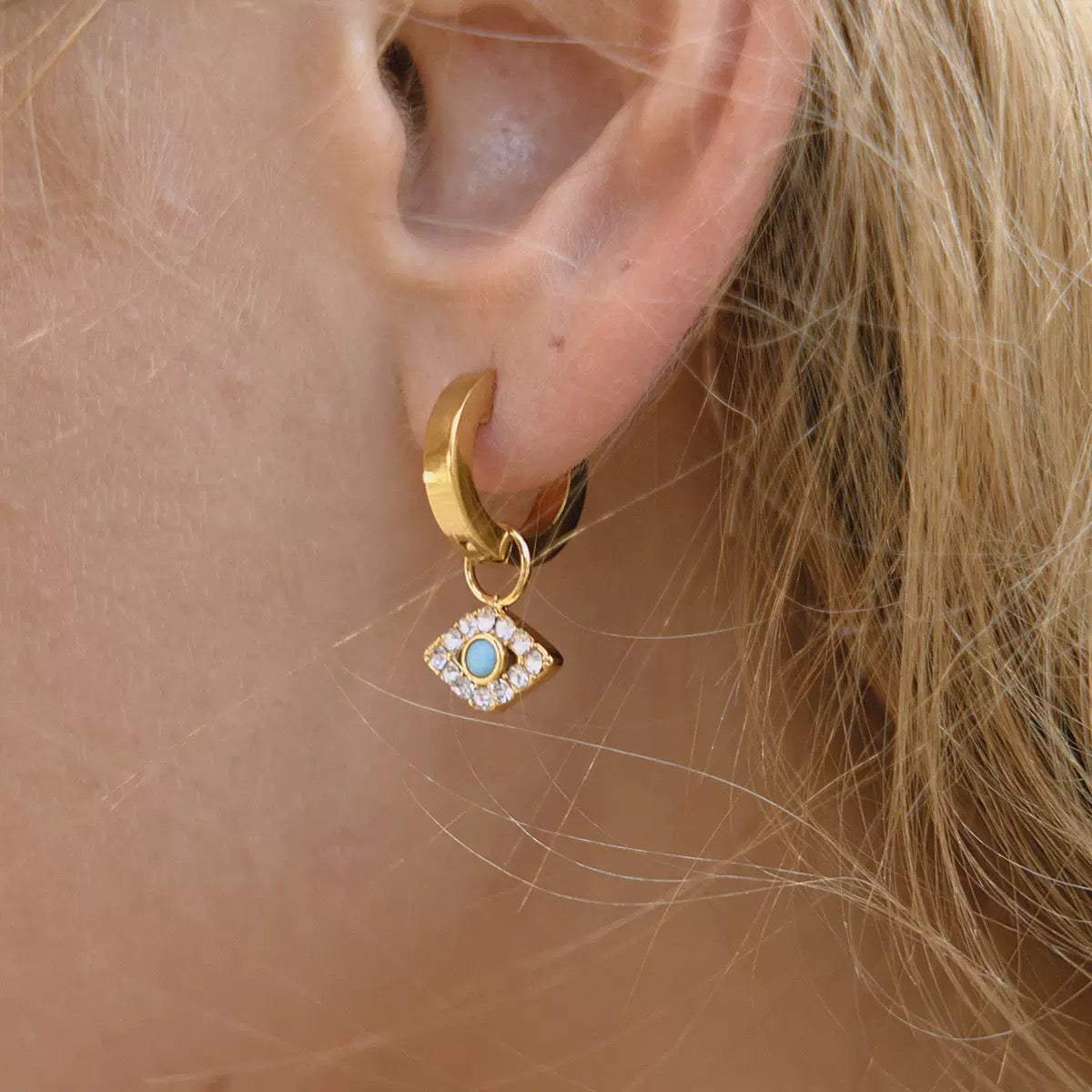 Boucles d'Oreilles de luxe plaqué or OGN117