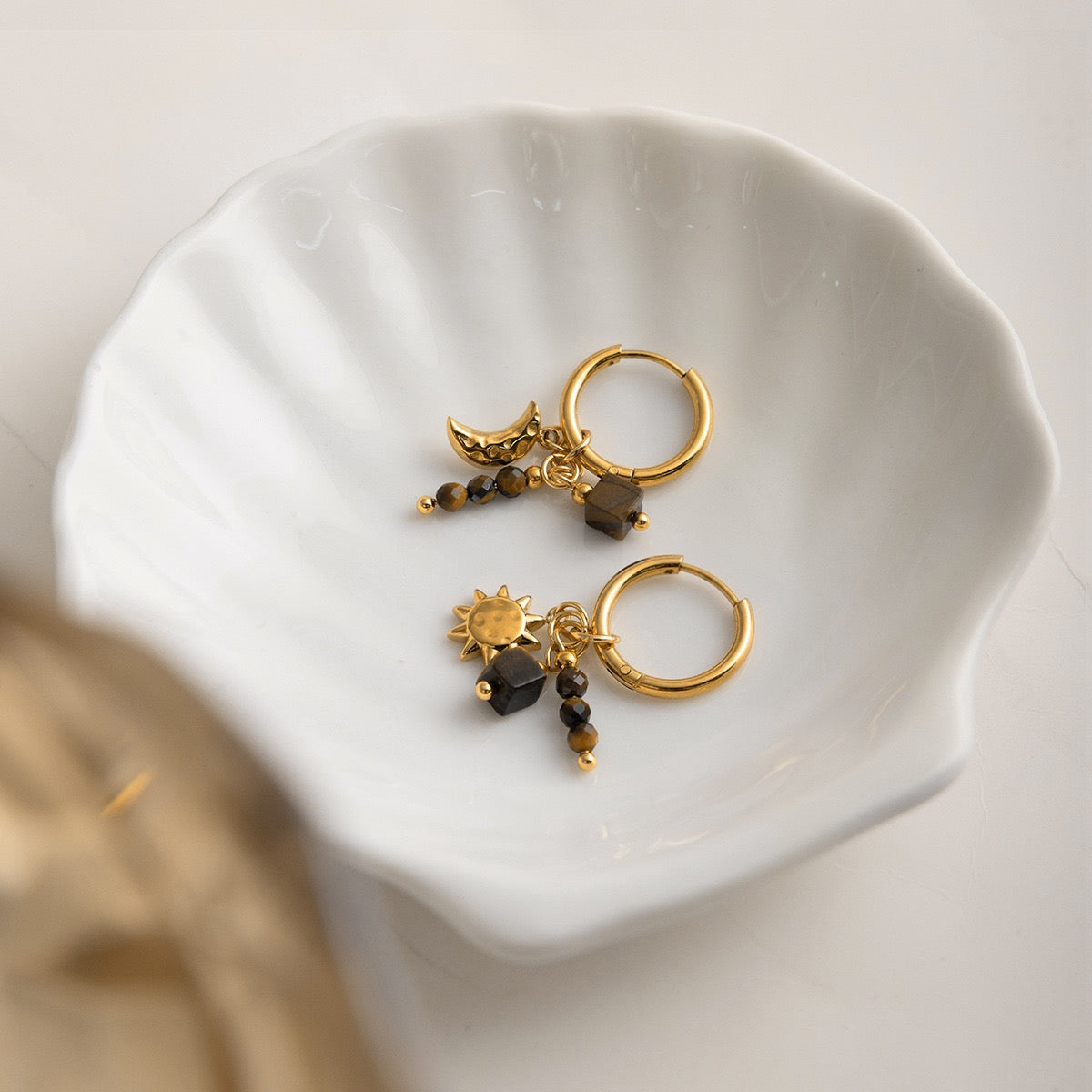Boucles d'Oreilles de luxe plaqué or OGN121