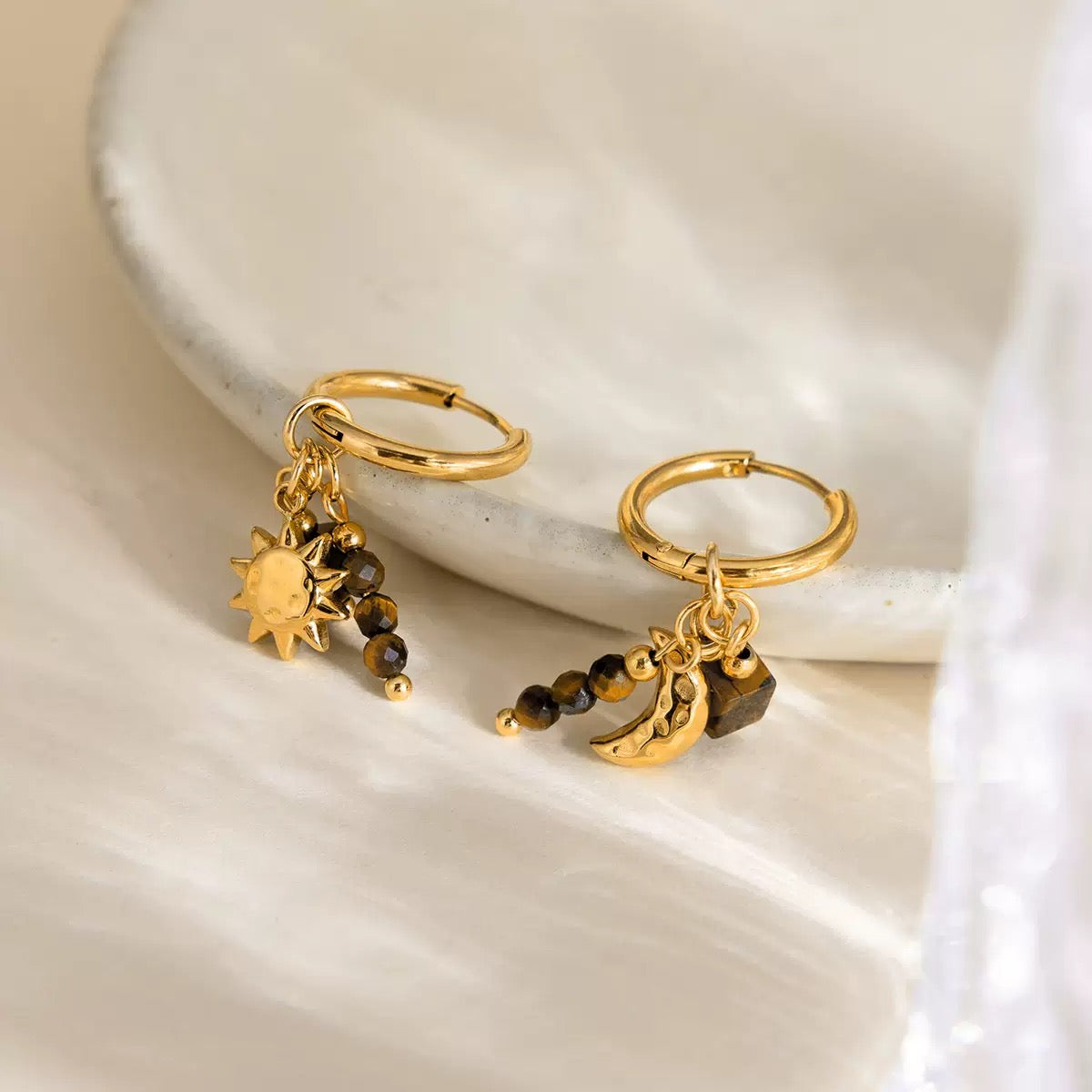Boucles d'Oreilles de luxe plaqué or OGN121