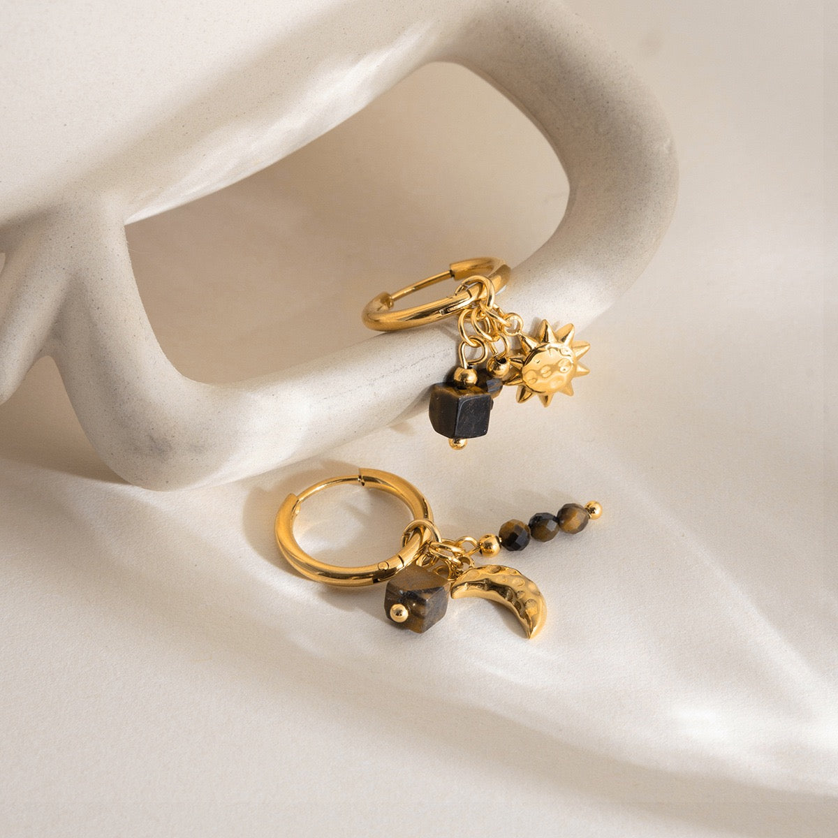 Boucles d'Oreilles de luxe plaqué or OGN121
