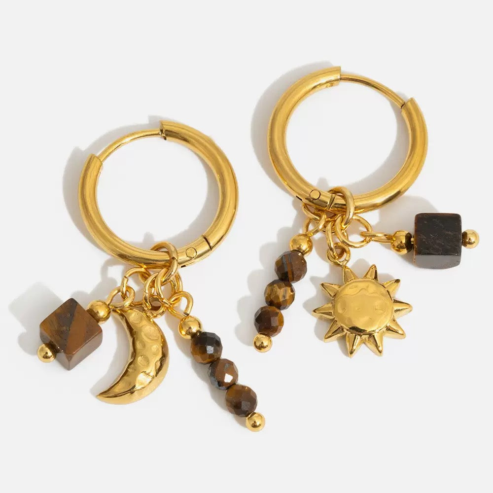 Boucles d'Oreilles de luxe plaqué or OGN121
