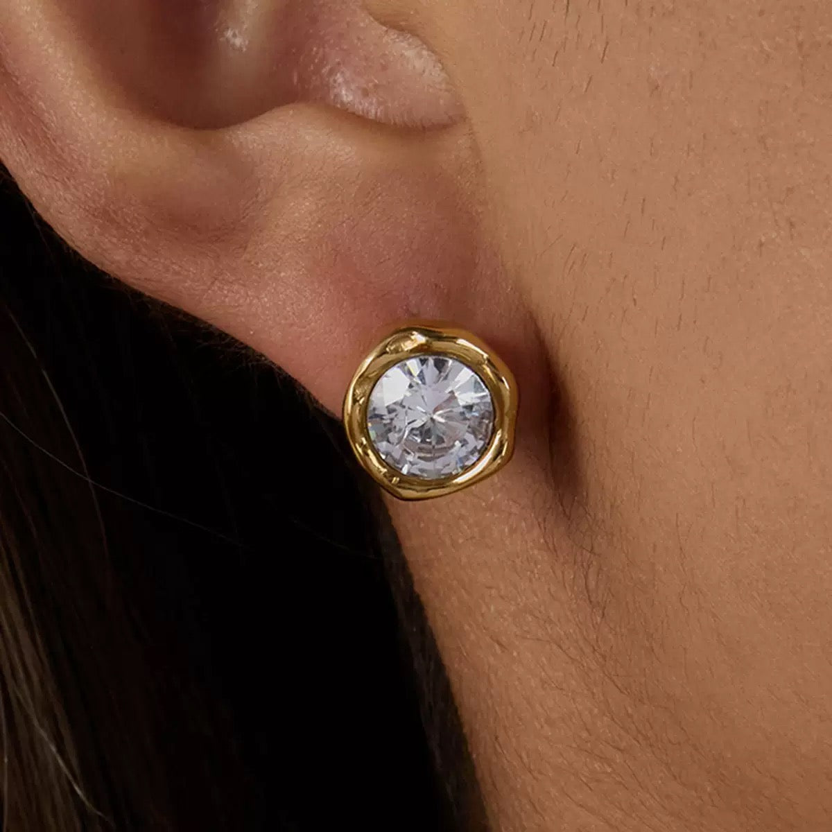 Boucles d'Oreilles de luxe plaqué or OGN123
