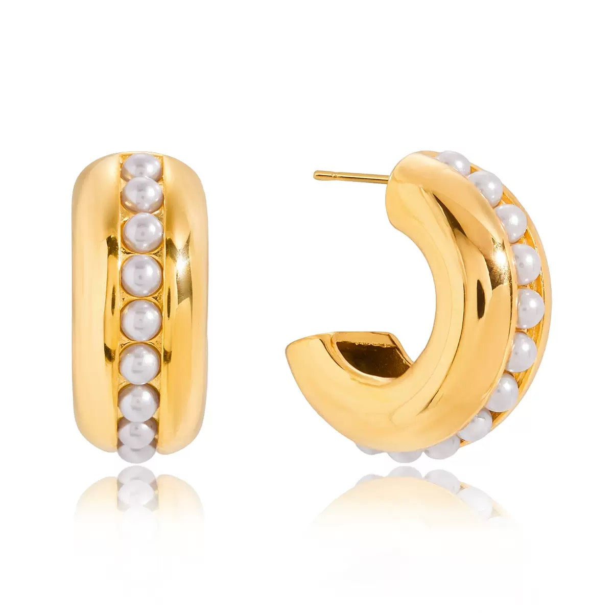 Boucles d'Oreilles de luxe plaqué or OGN124
