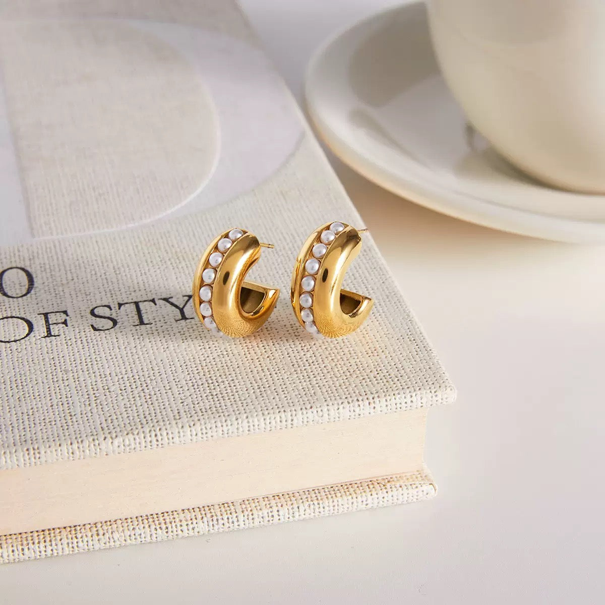 Boucles d'Oreilles de luxe plaqué or OGN124