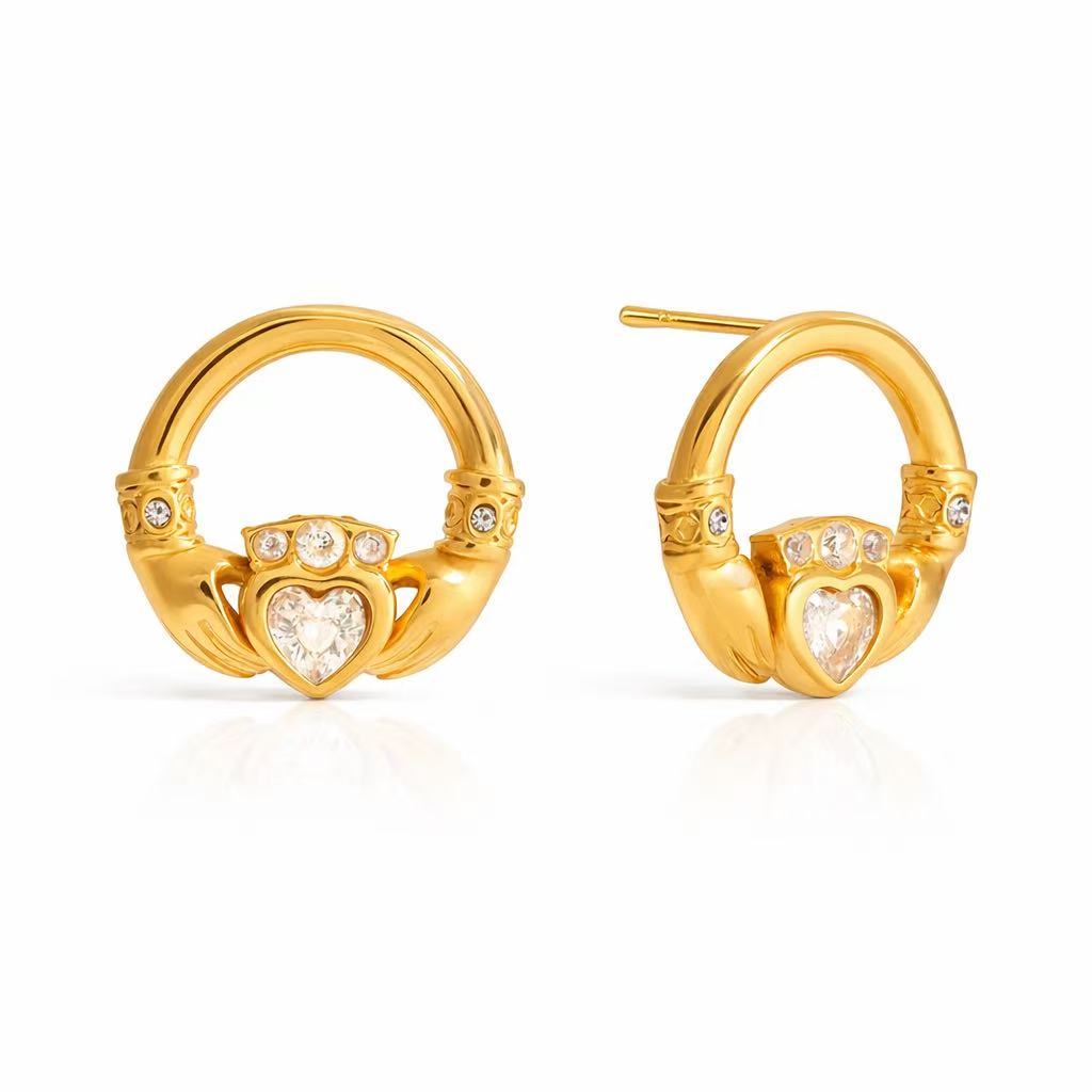 Boucles d'Oreilles de luxe plaqué or OGN125