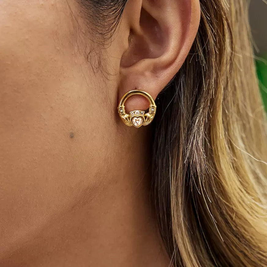 Boucles d'Oreilles de luxe plaqué or OGN125