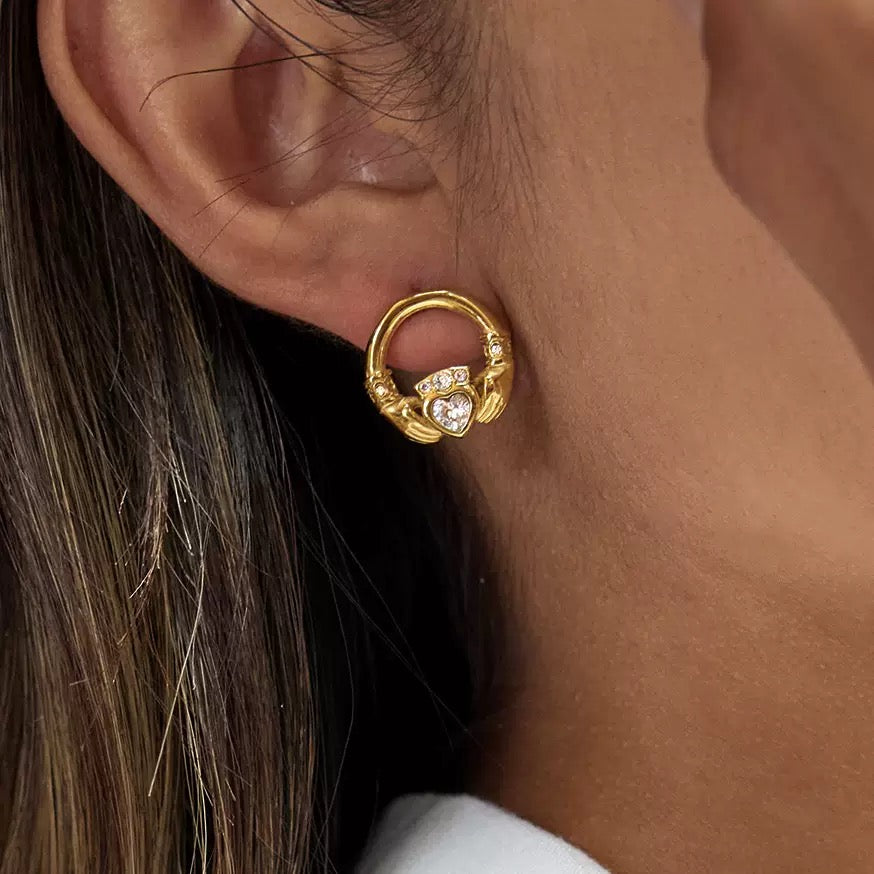 Boucles d'Oreilles de luxe plaqué or OGN125