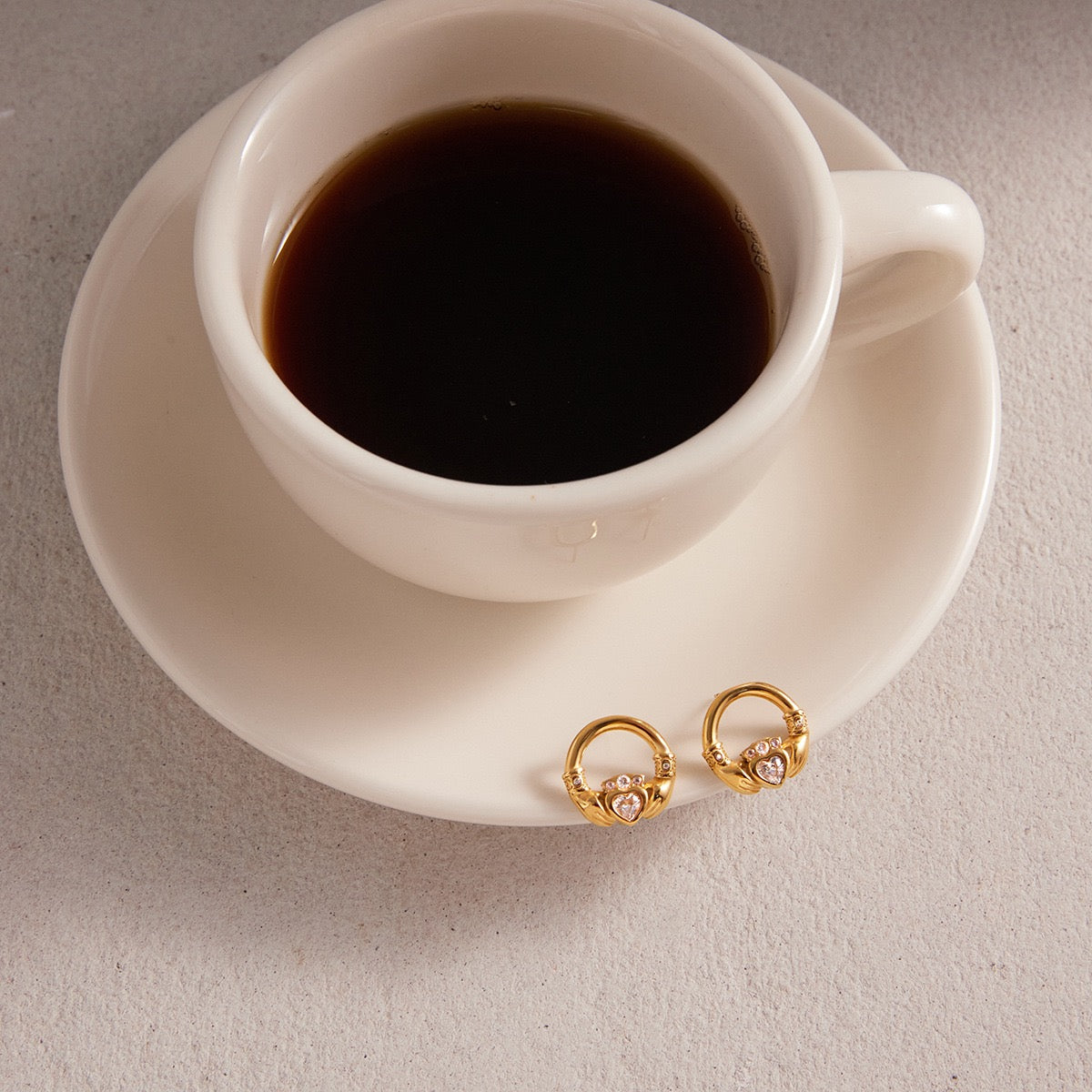 Boucles d'Oreilles de luxe plaqué or OGN125