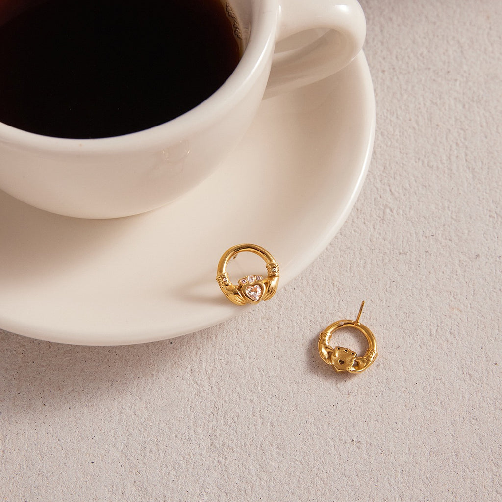 Boucles d'Oreilles de luxe plaqué or OGN125