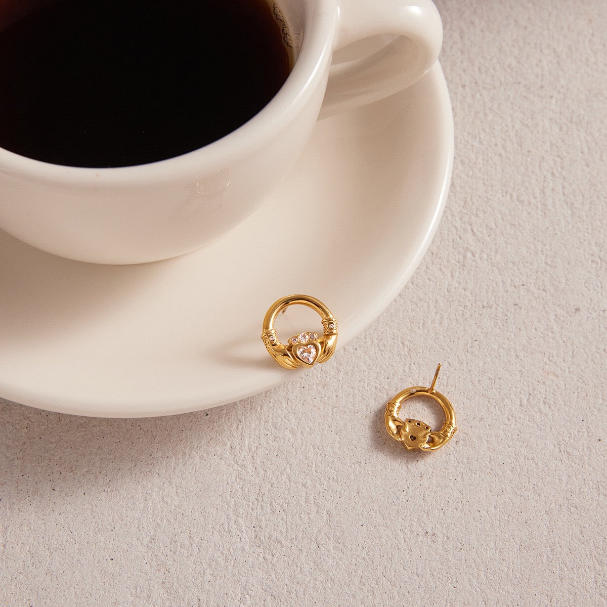 Boucles d'Oreilles de luxe plaqué or OGN125