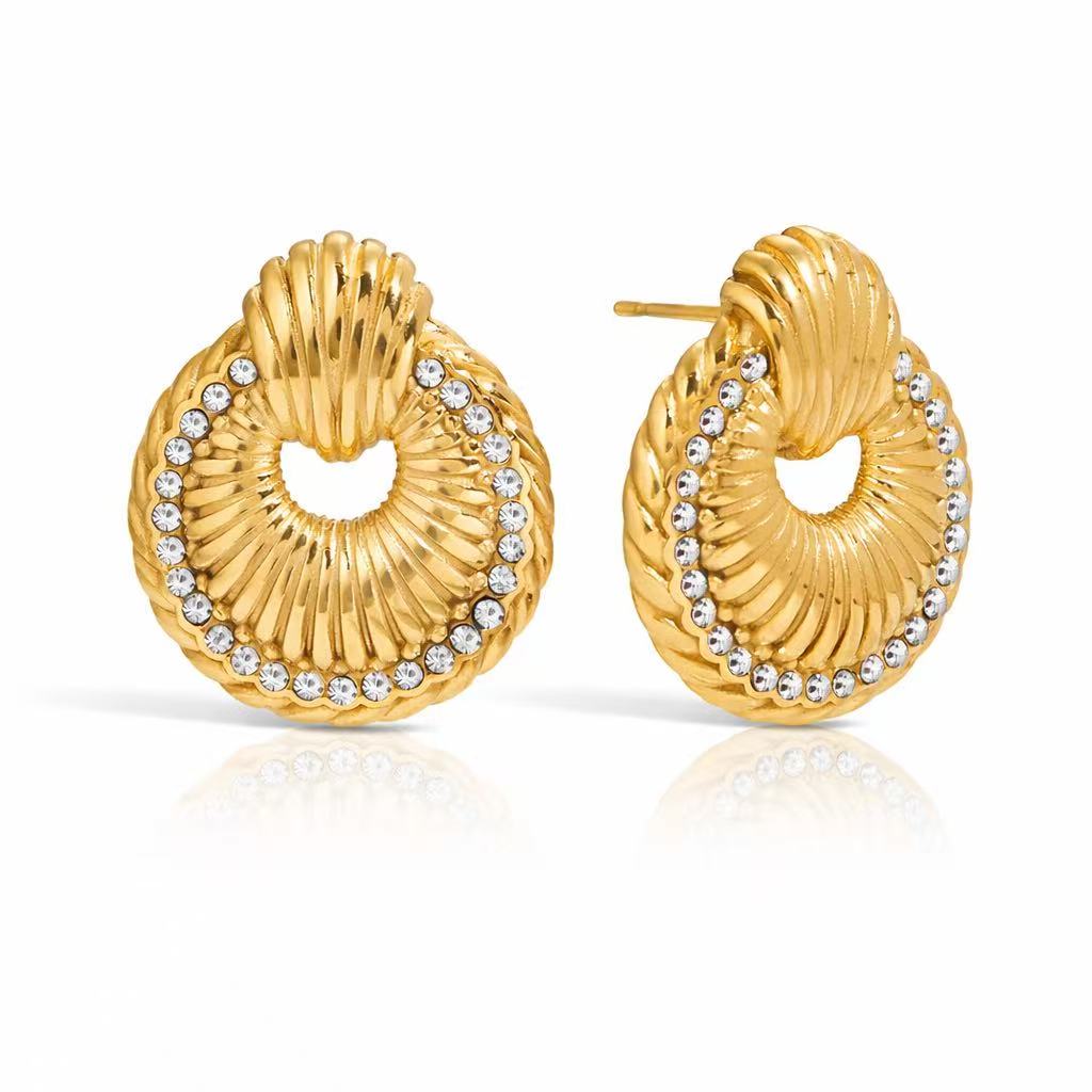 Boucles d'Oreilles de luxe plaqué or OGN126