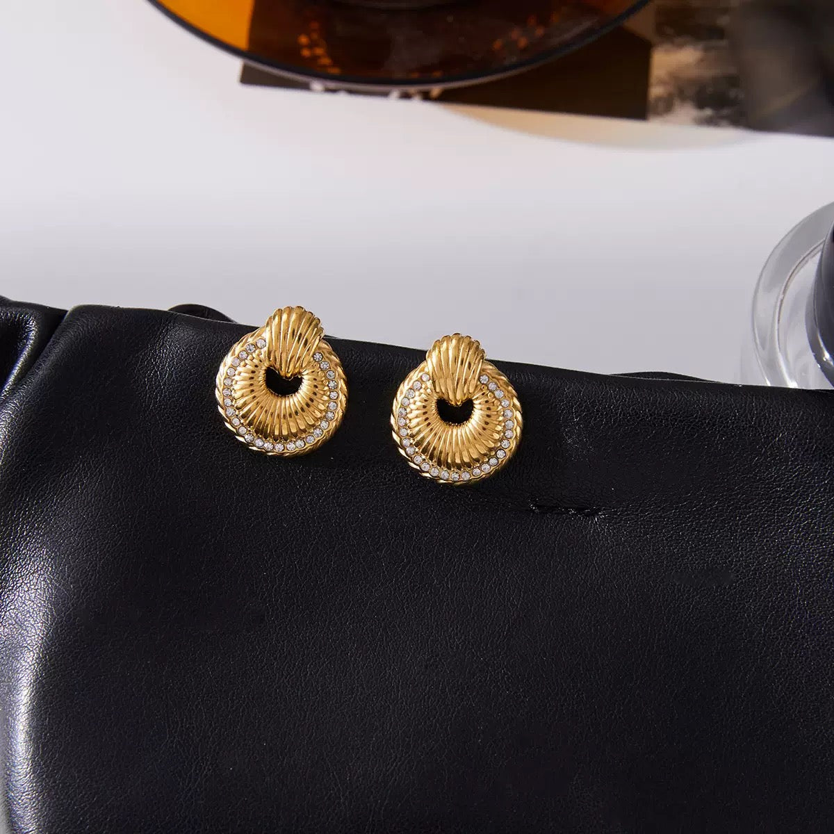Boucles d'Oreilles de luxe plaqué or OGN126