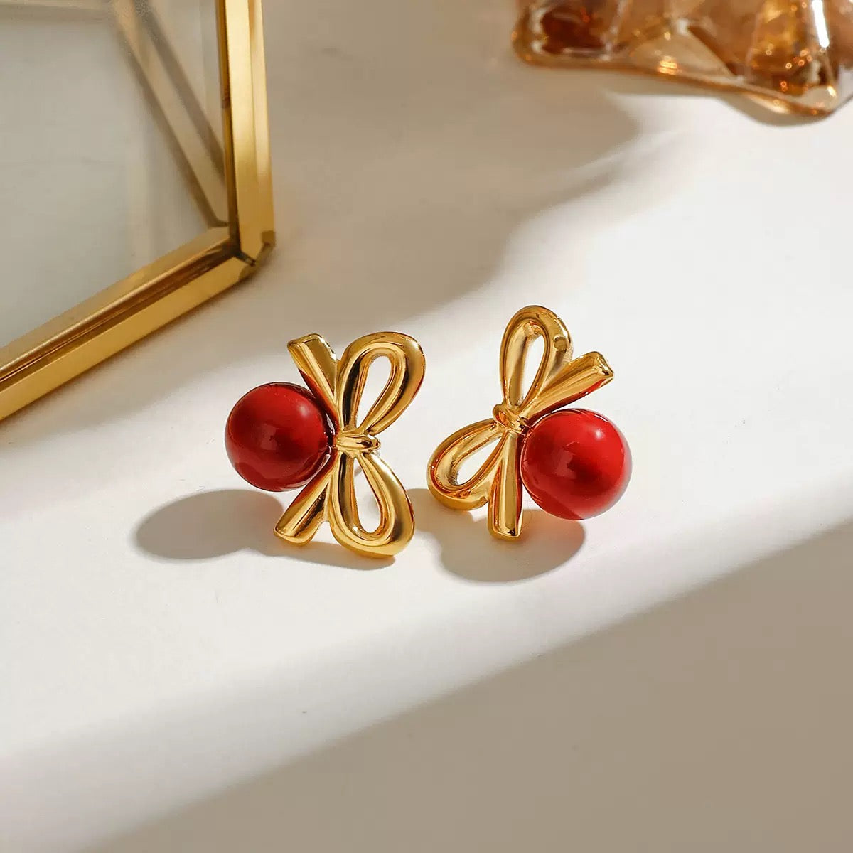 Boucles d'Oreilles de luxe plaqué or OGN127