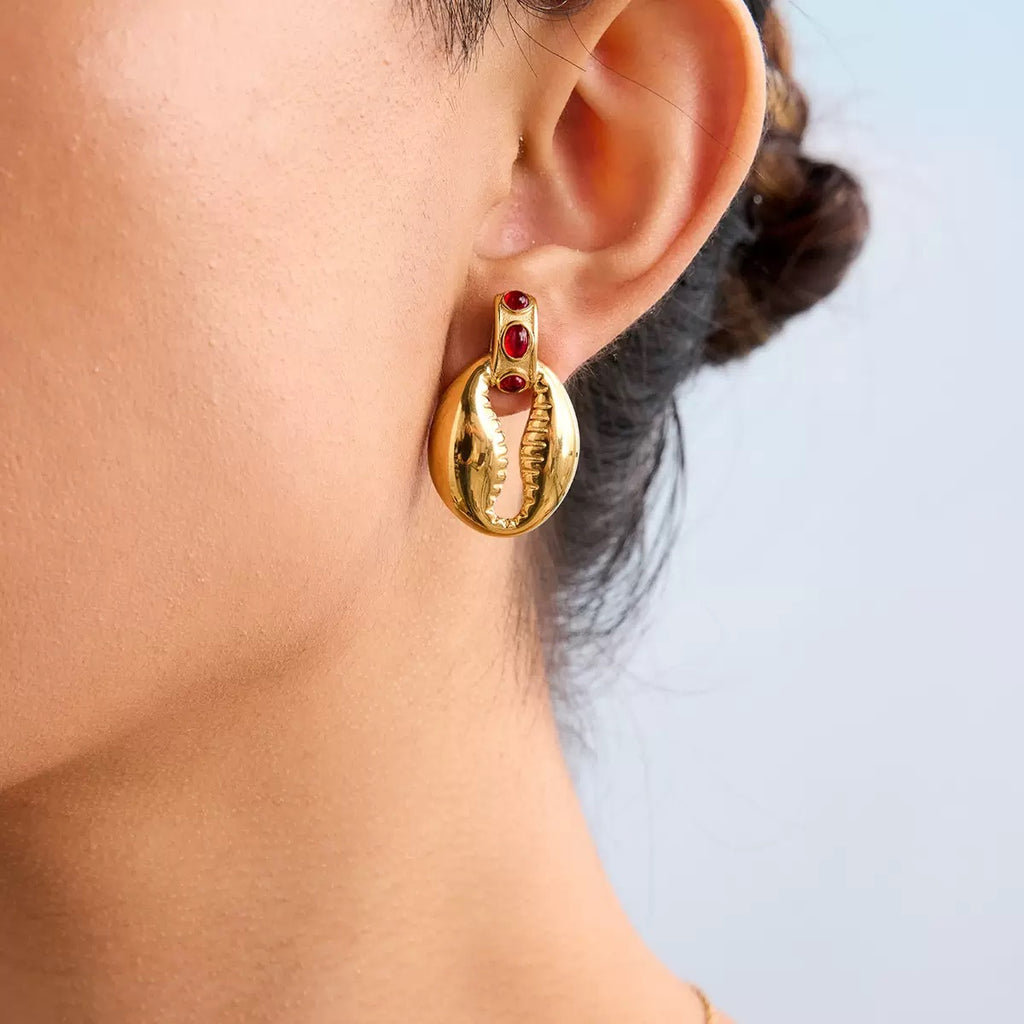 Boucles d'Oreilles de luxe plaqué or OGN128