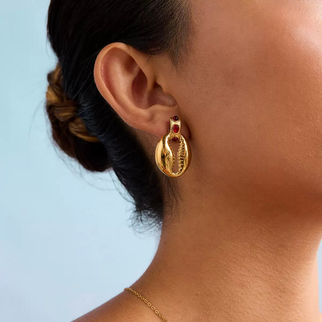 Boucles d'Oreilles de luxe plaqué or OGN128