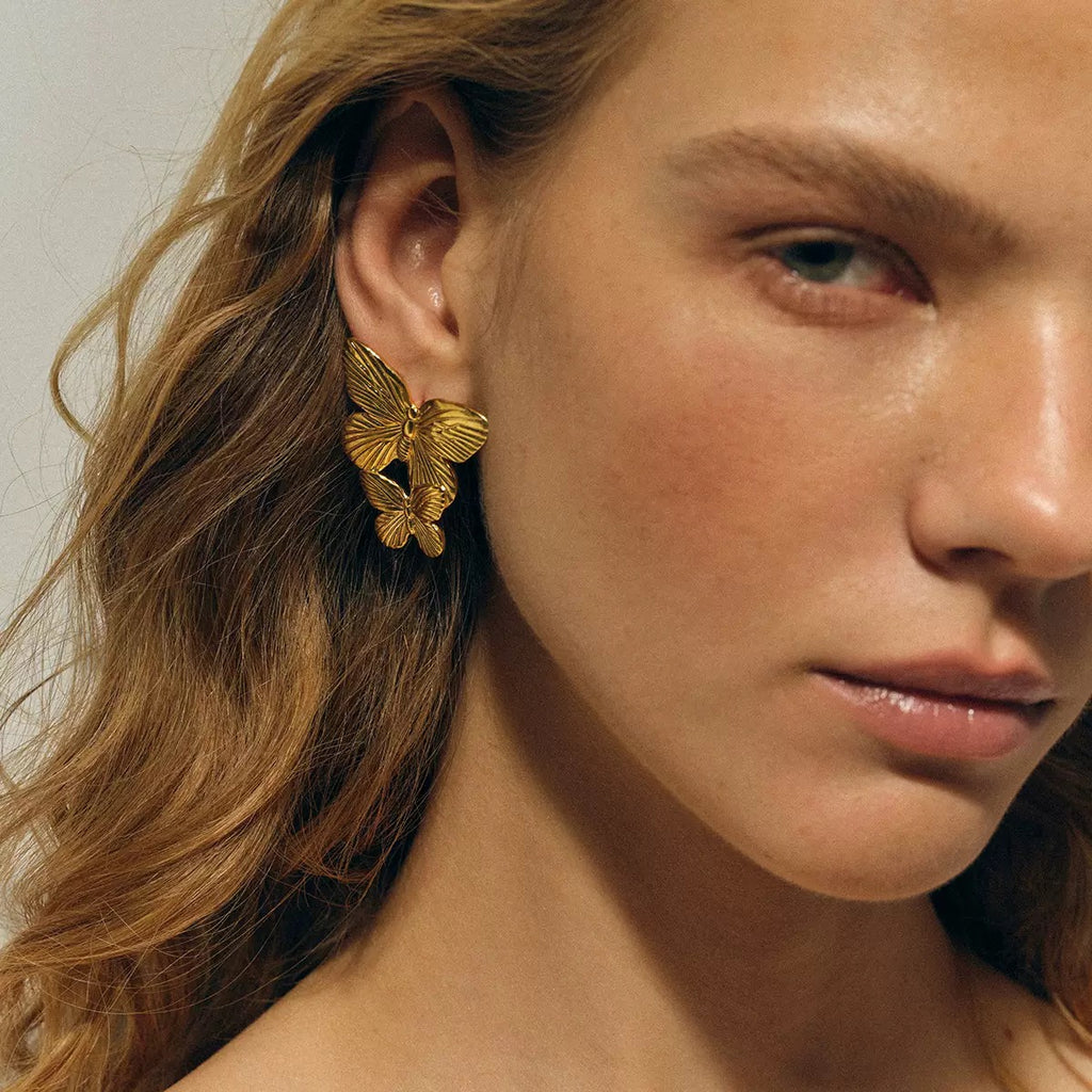 Boucles d'Oreilles de luxe plaqué or OGN129