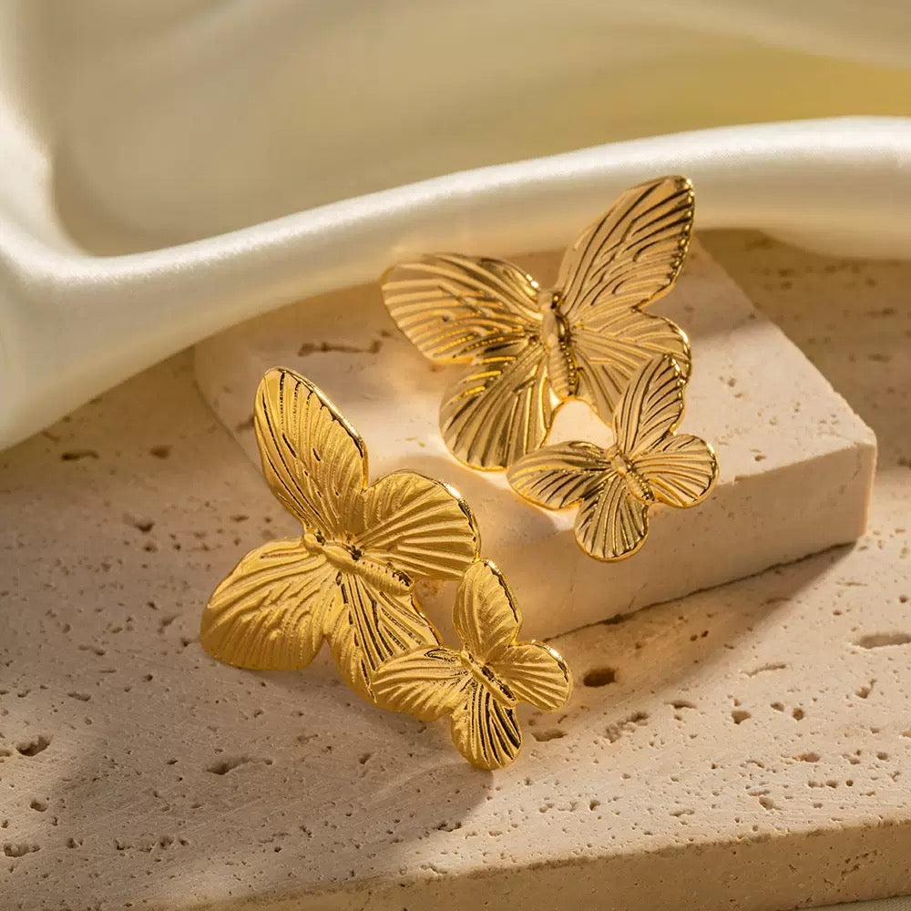 Boucles d'Oreilles de luxe plaqué or OGN129