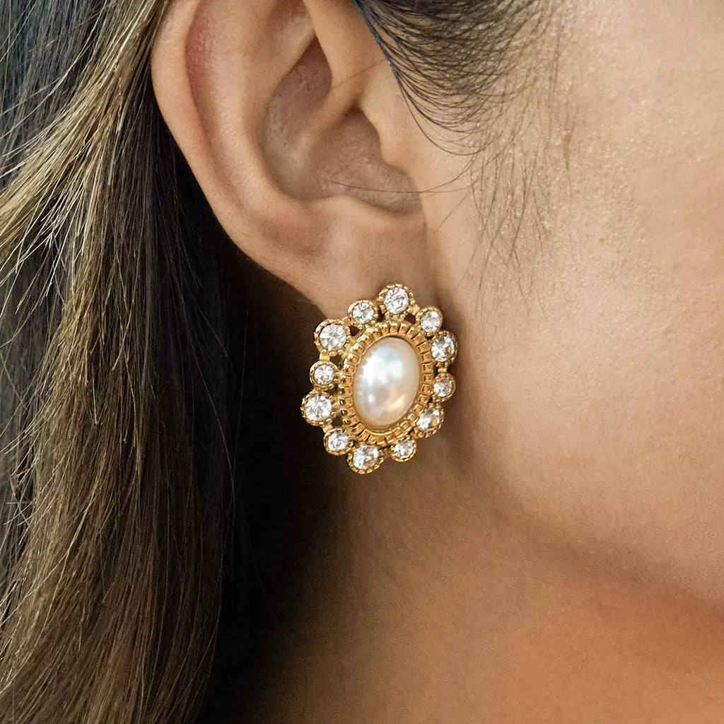 Boucles d'Oreilles de luxe plaqué or OGN130