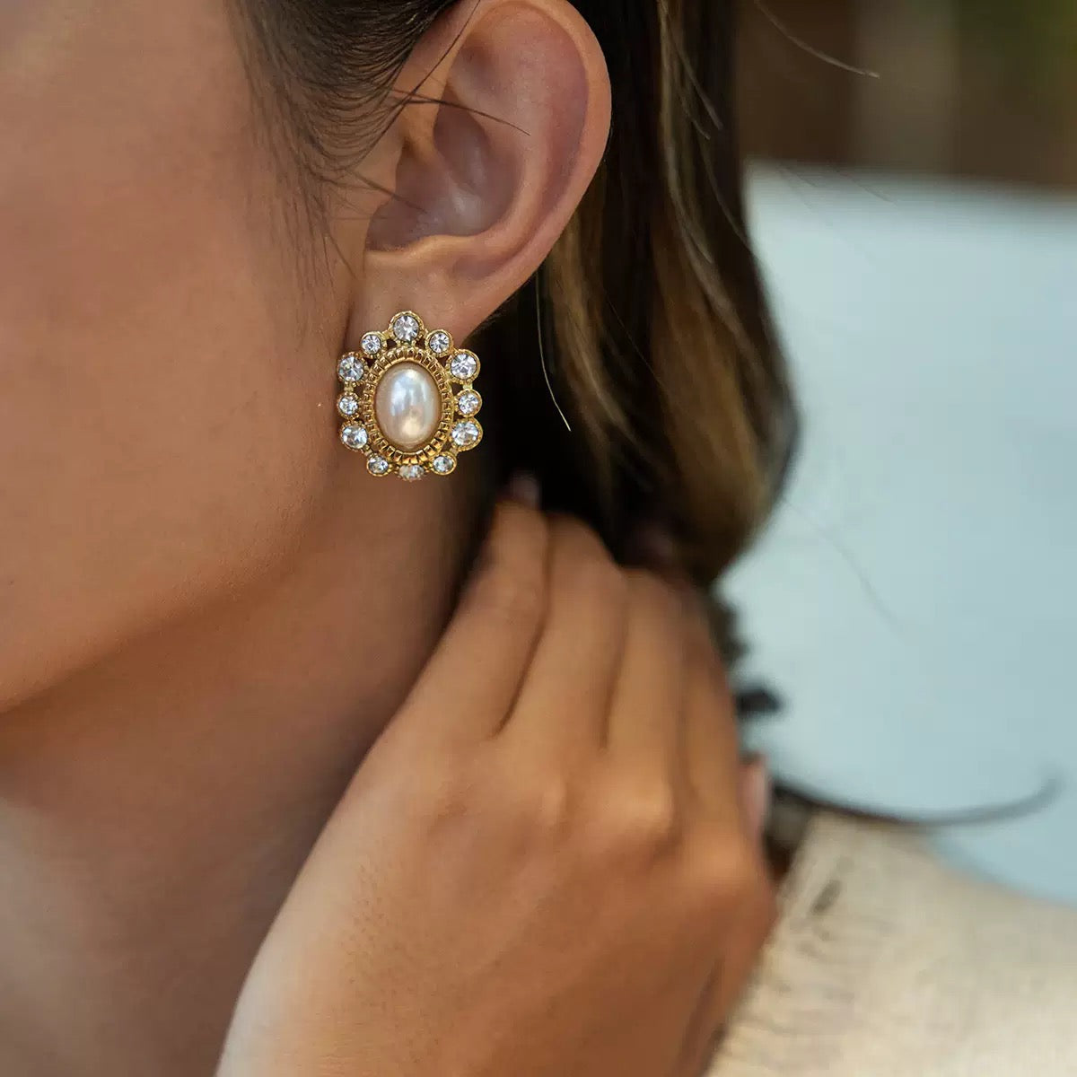 Boucles d'Oreilles de luxe plaqué or OGN130
