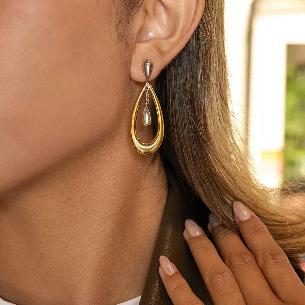 Boucles d'Oreilles de luxe plaqué or OGN132