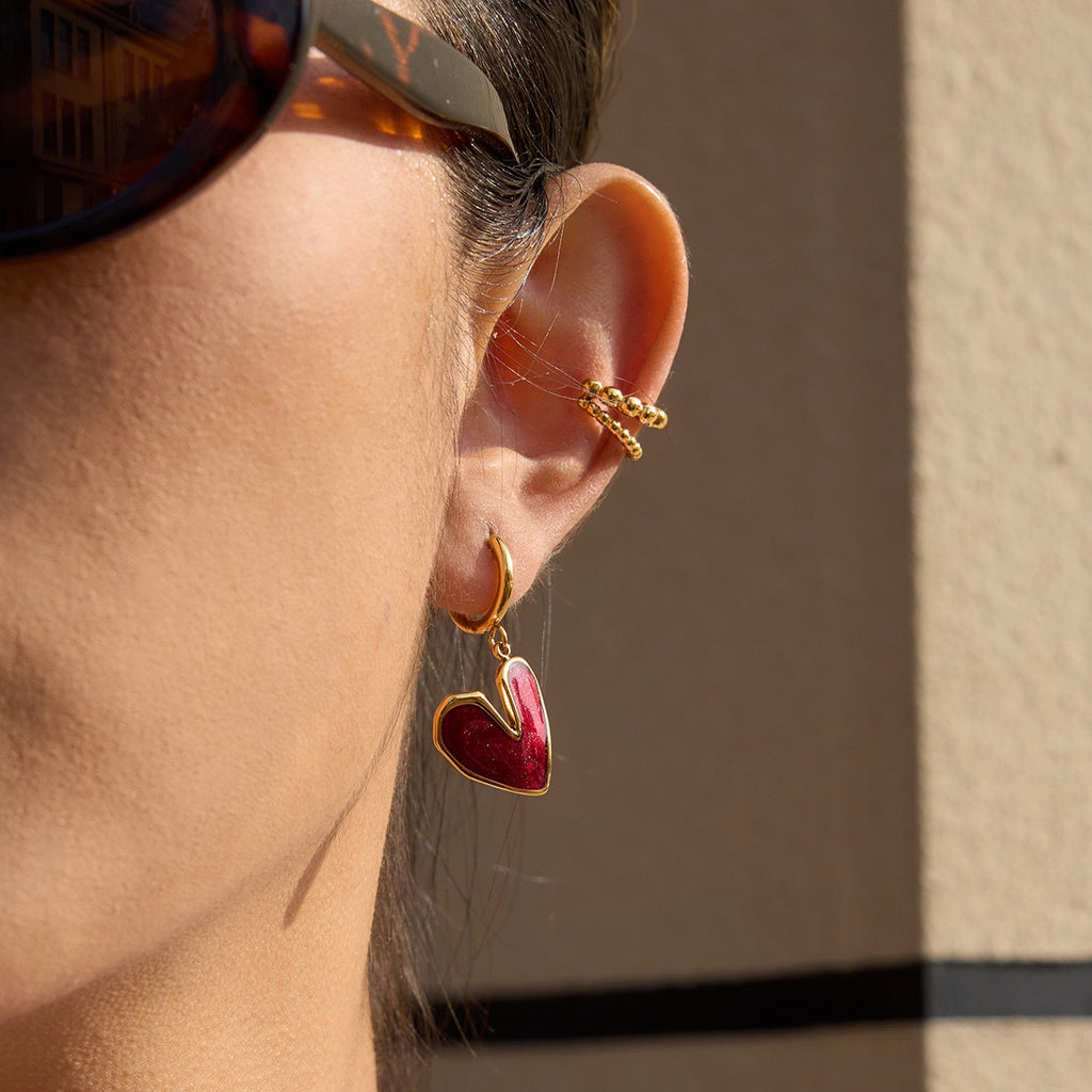 Boucles d'Oreilles de luxe plaqué or OGN133