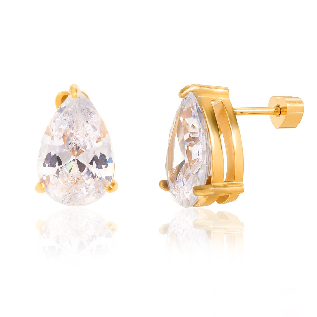Boucles d'Oreilles Clous Goutte Brillants OGN134-3