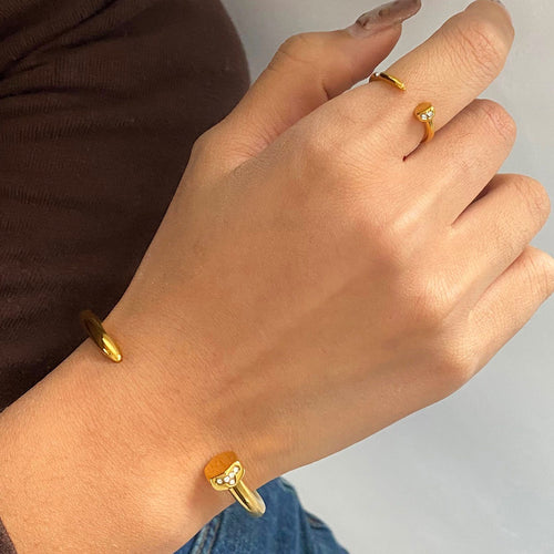 Bague de luxe plaqué or RGN073