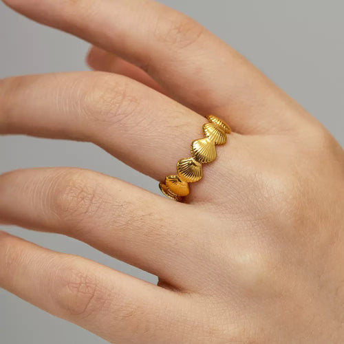 Bague de luxe plaqué or RGN074