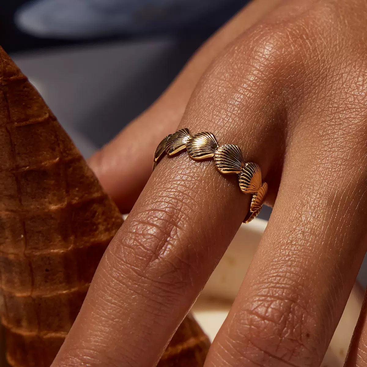 Bague de luxe plaqué or RGN074