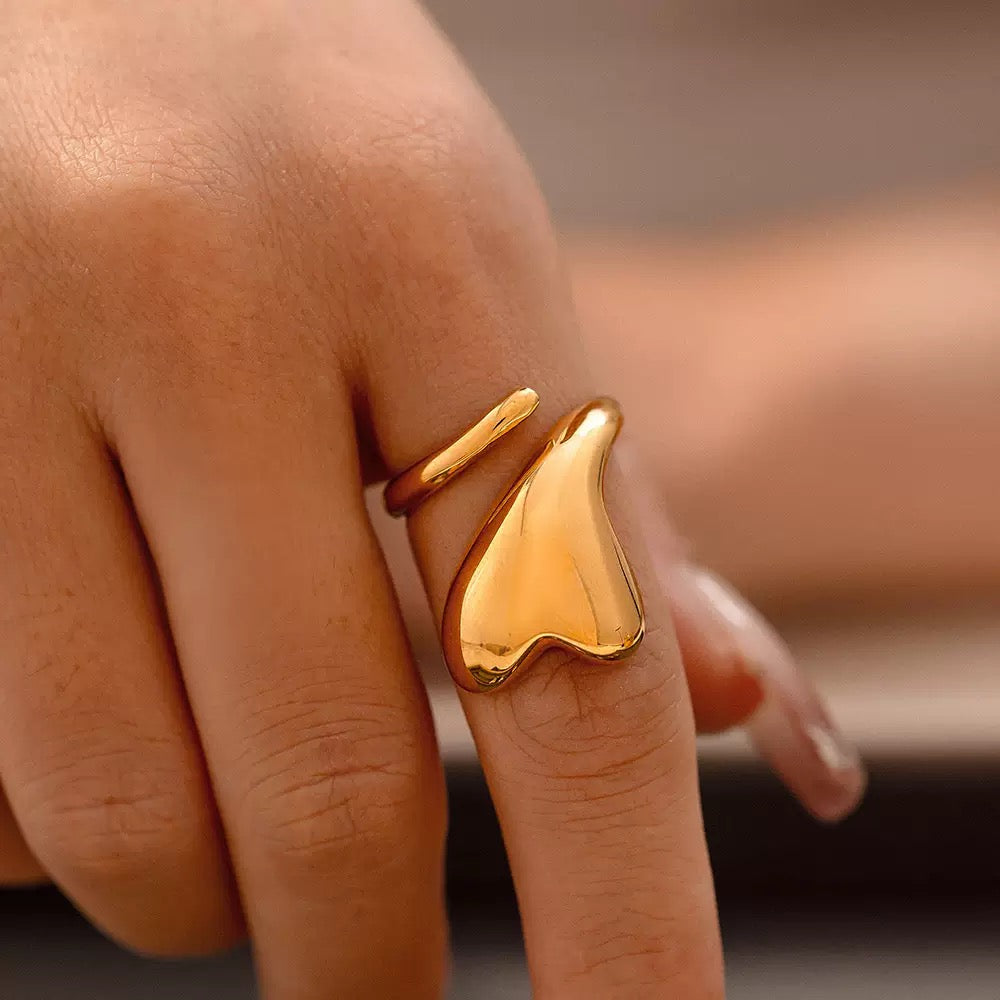 Bague de luxe plaqué or RGN077-1