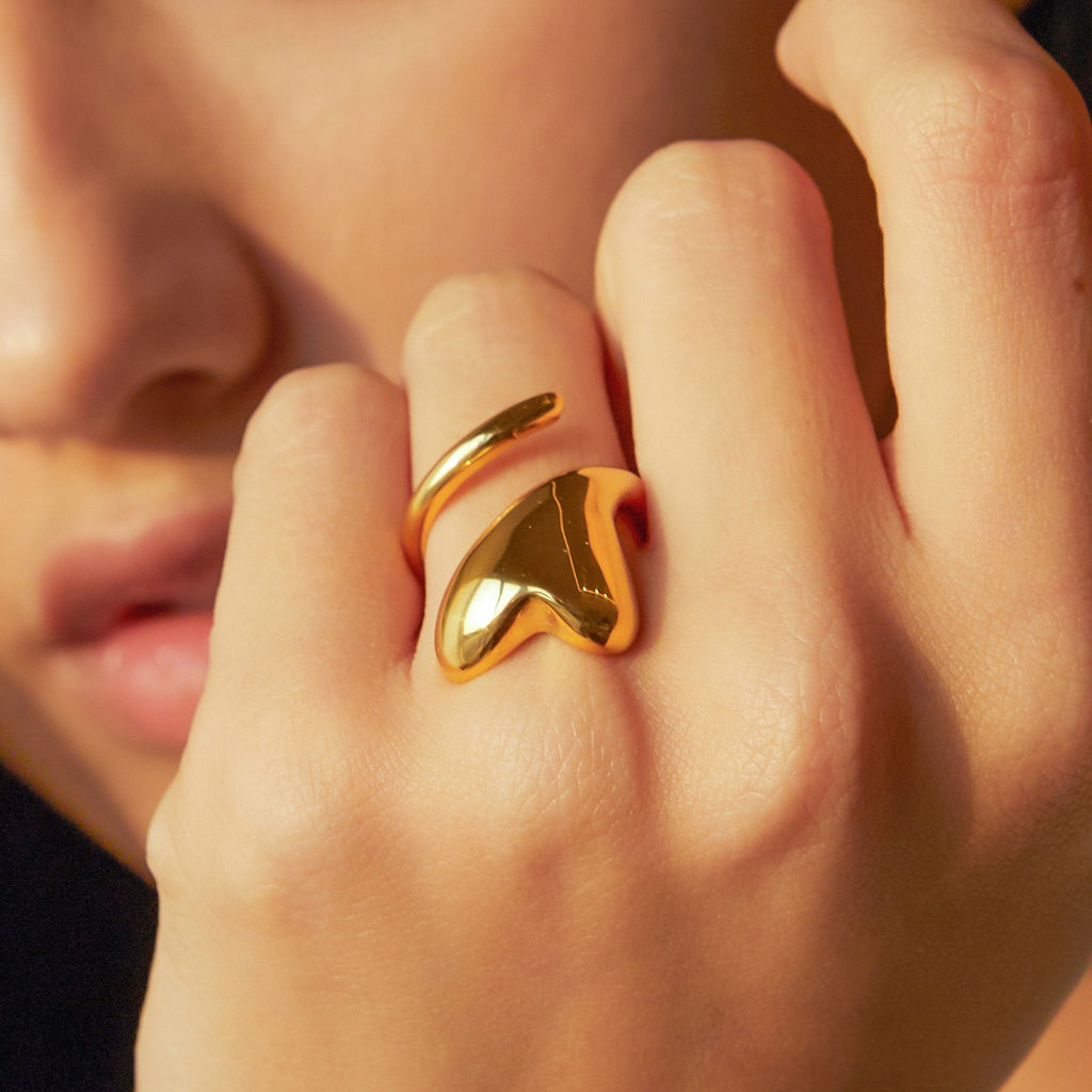 Bague de luxe plaqué or RGN077-1